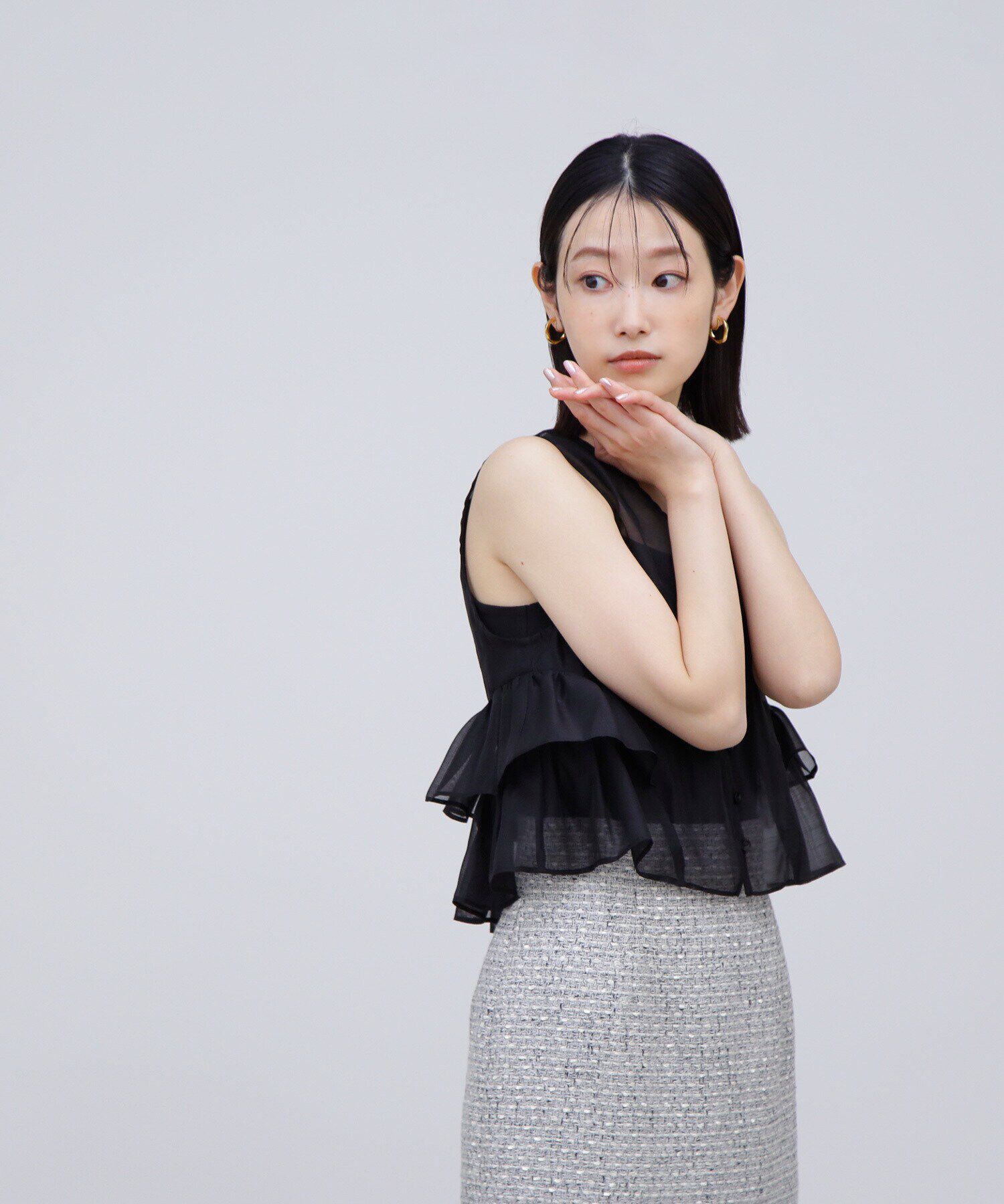  「シアーティアードフリルブラウス」|シャツ・ブラウス|