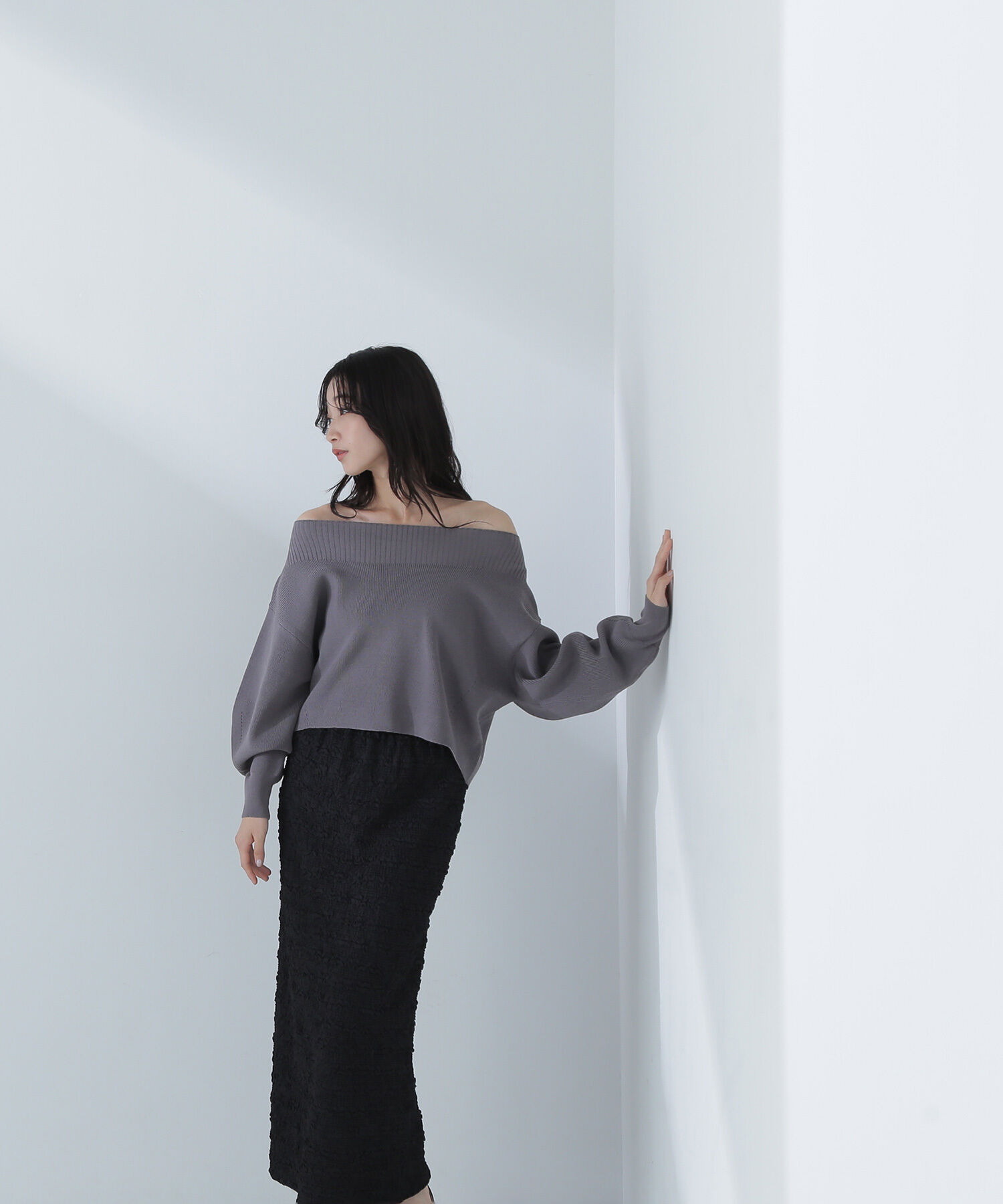  「ふくれジャガードタイトスカート」|スカート|