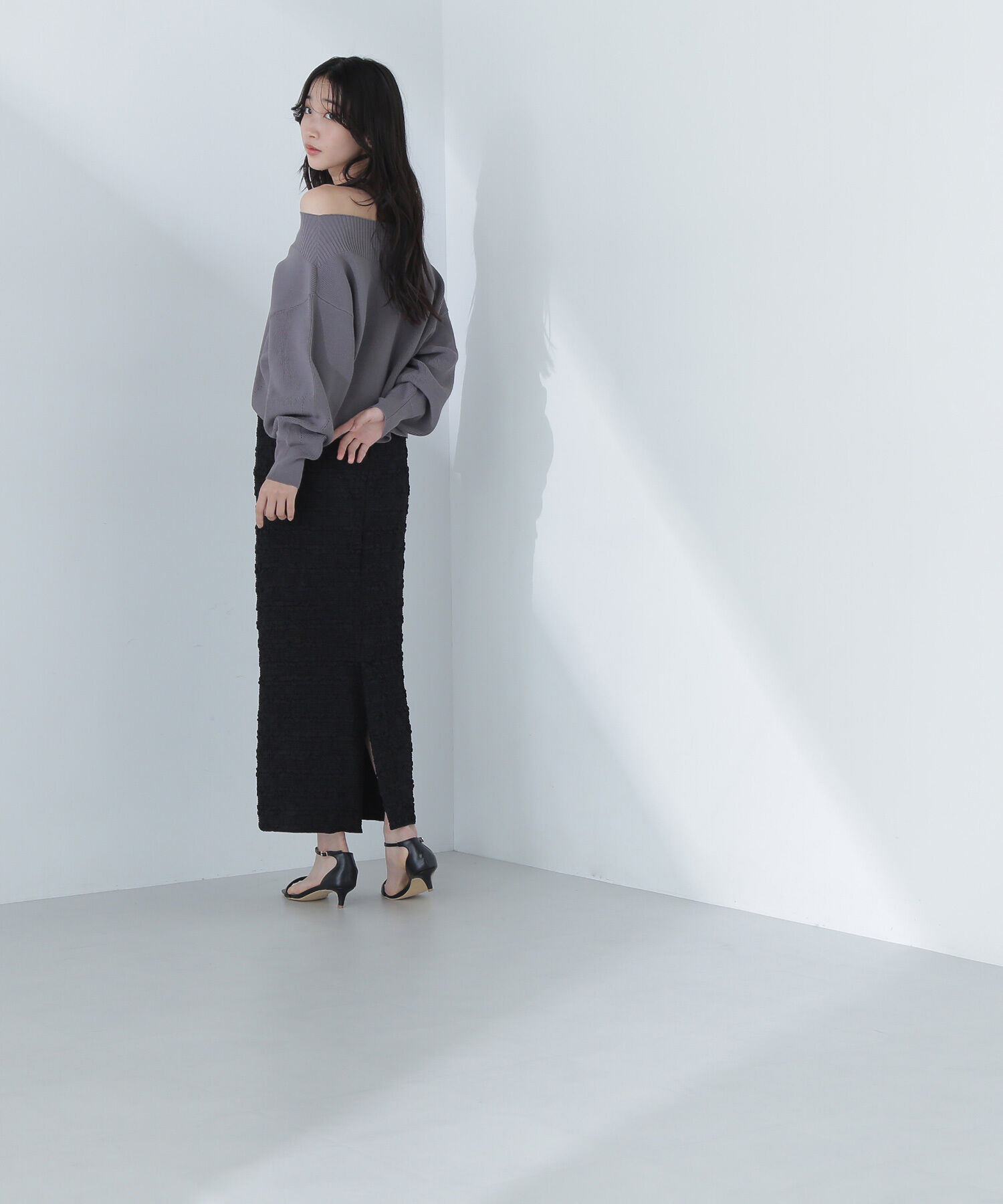  「ふくれジャガードタイトスカート」|スカート|