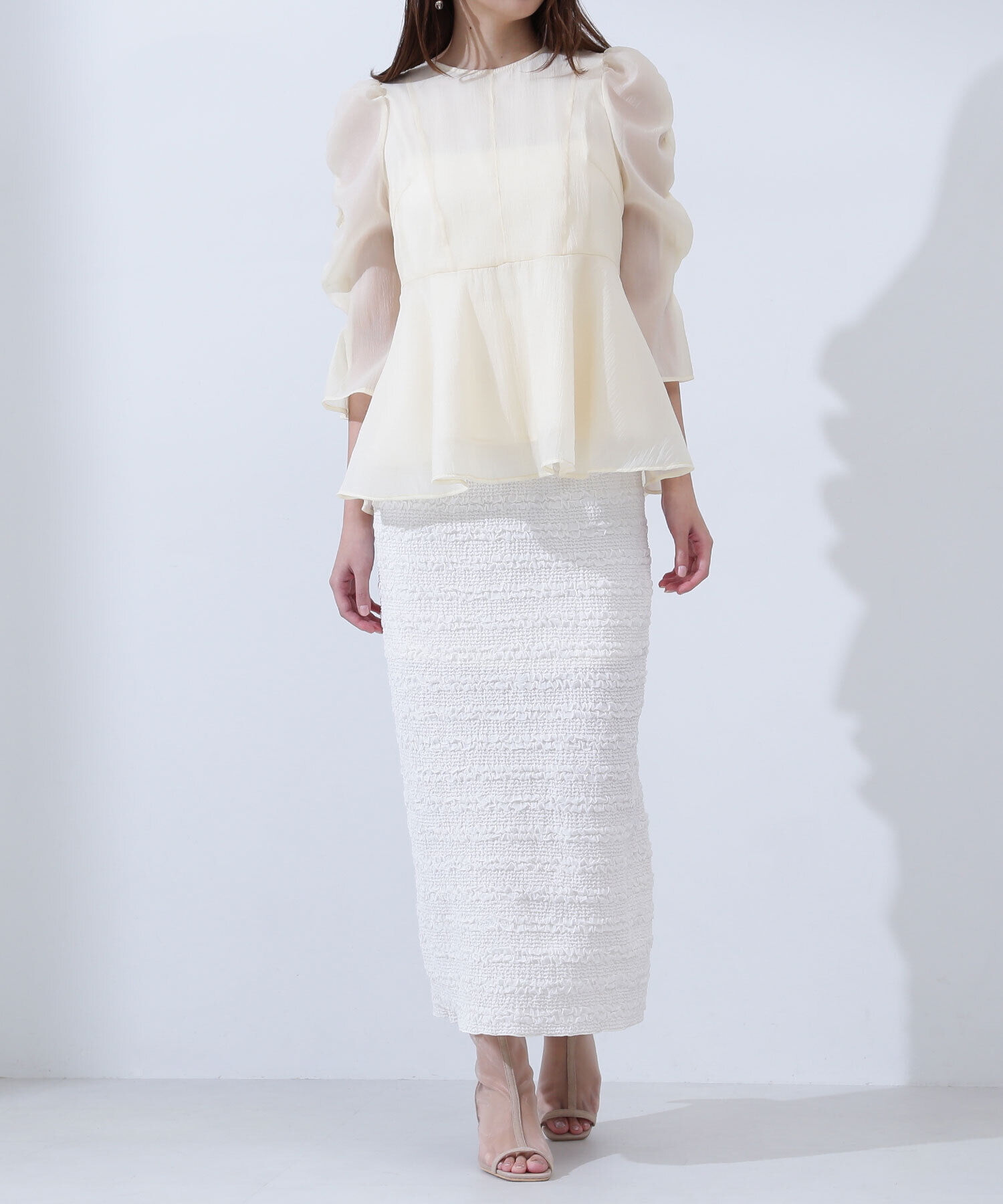  「ふくれジャガードタイトスカート」|スカート|