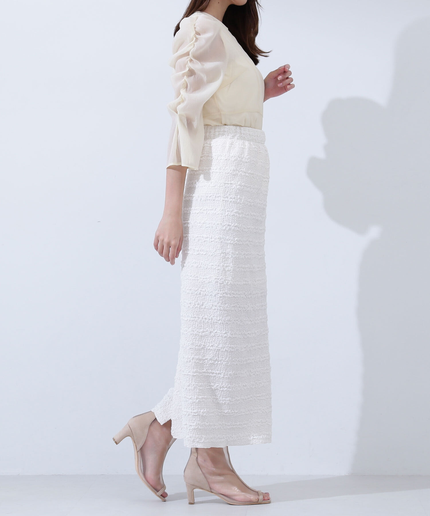  「ふくれジャガードタイトスカート」|スカート|