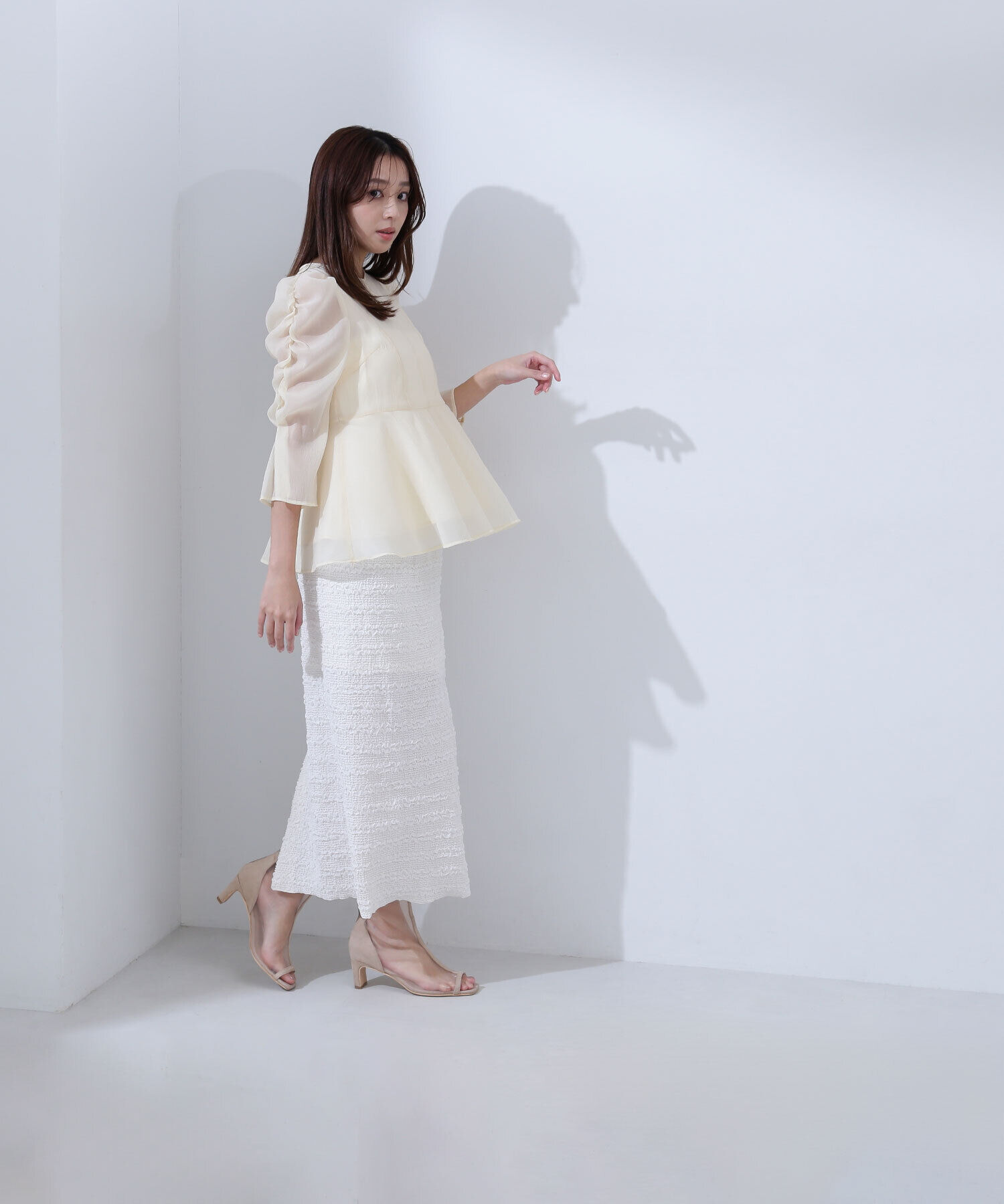  「ふくれジャガードタイトスカート」|スカート|