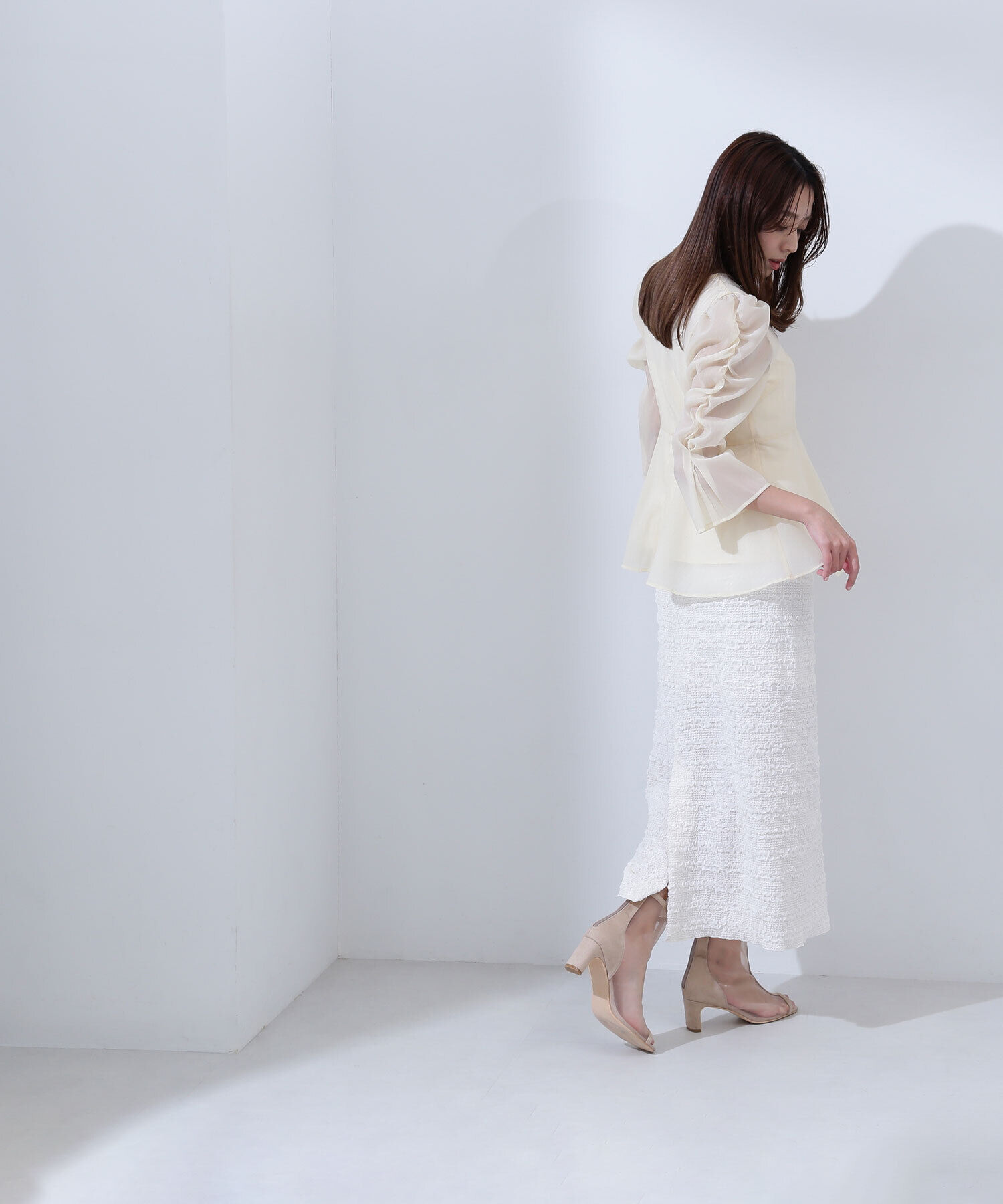  「ふくれジャガードタイトスカート」|スカート|