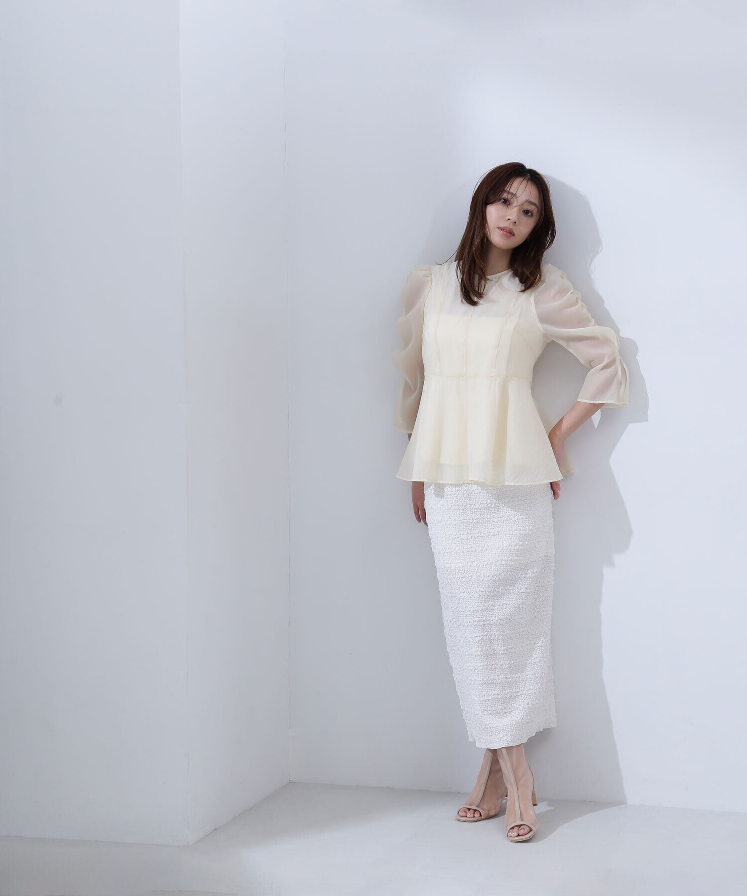  「ふくれジャガードタイトスカート」|スカート|