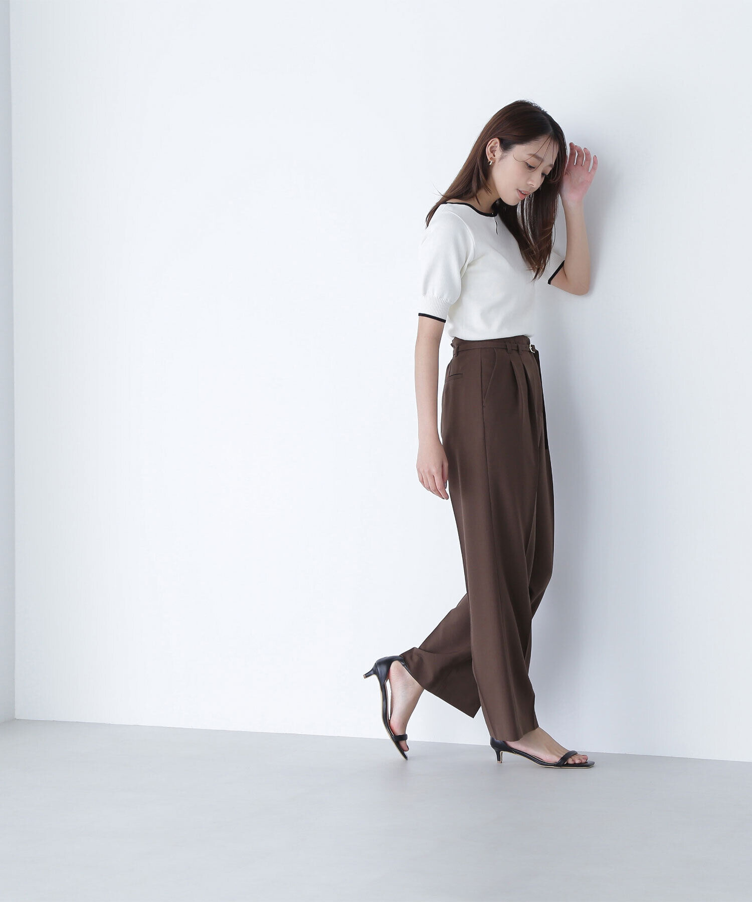  「バイカラーメタルポイントニット」|ニット・セーター|