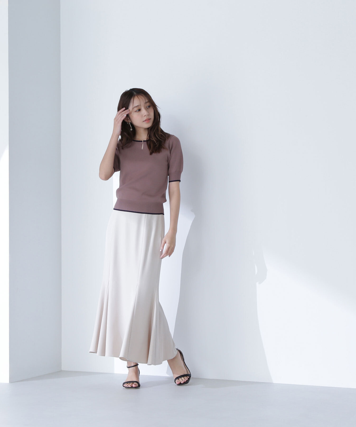  「バイカラーメタルポイントニット」|ニット・セーター|