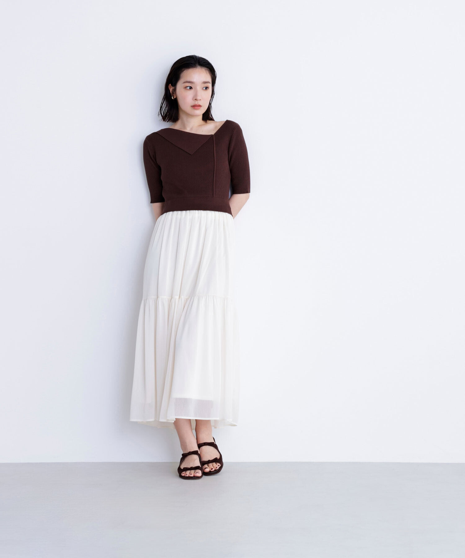  「アシメカラードッキングワンピース」|ワンピース|