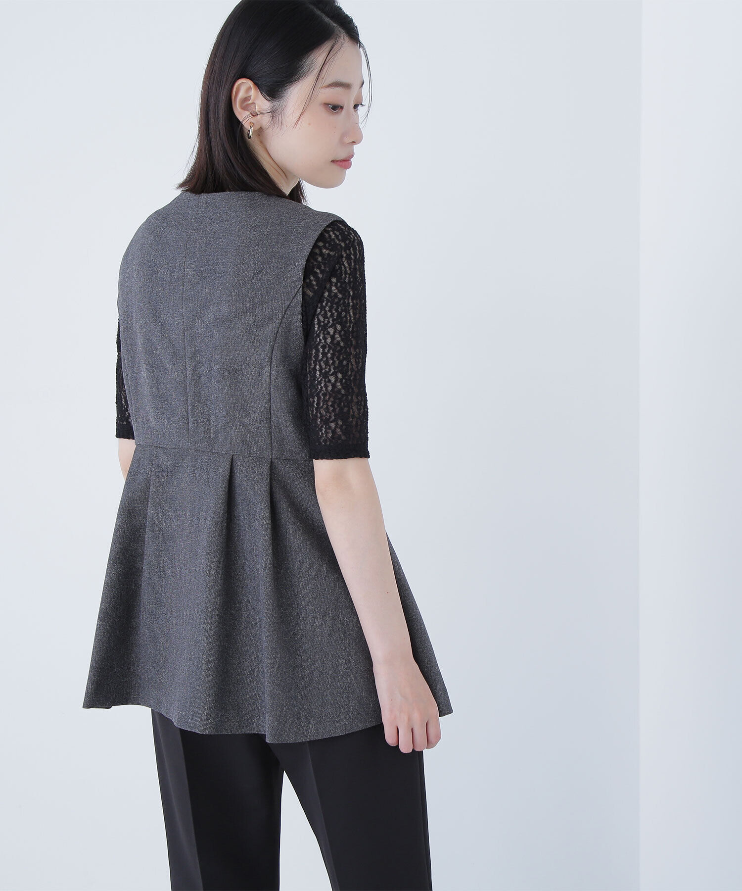  「メタルボタンペプラムジレ」|ブルゾン・スタジャン|