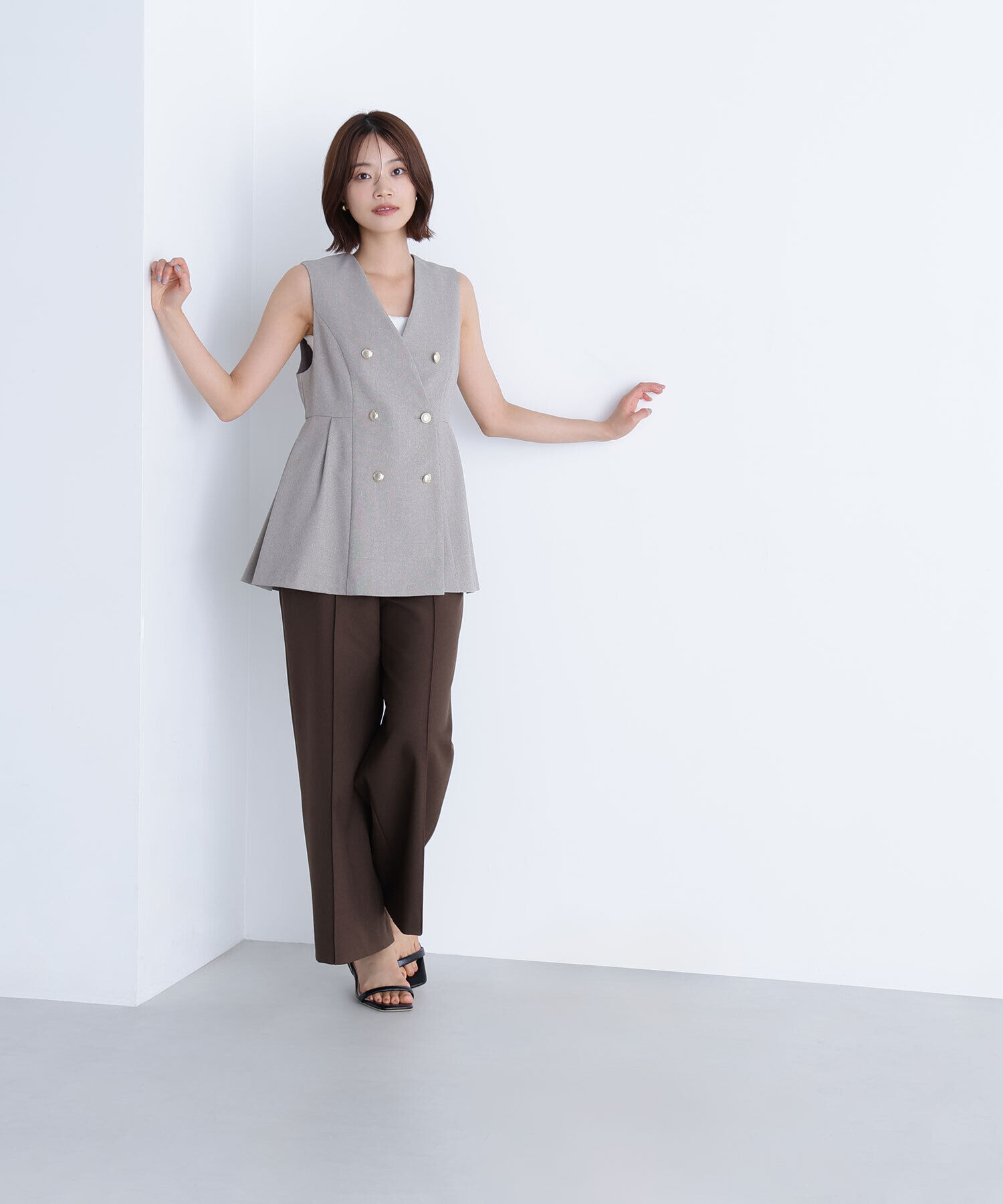  「メタルボタンペプラムジレ」|ブルゾン・スタジャン|