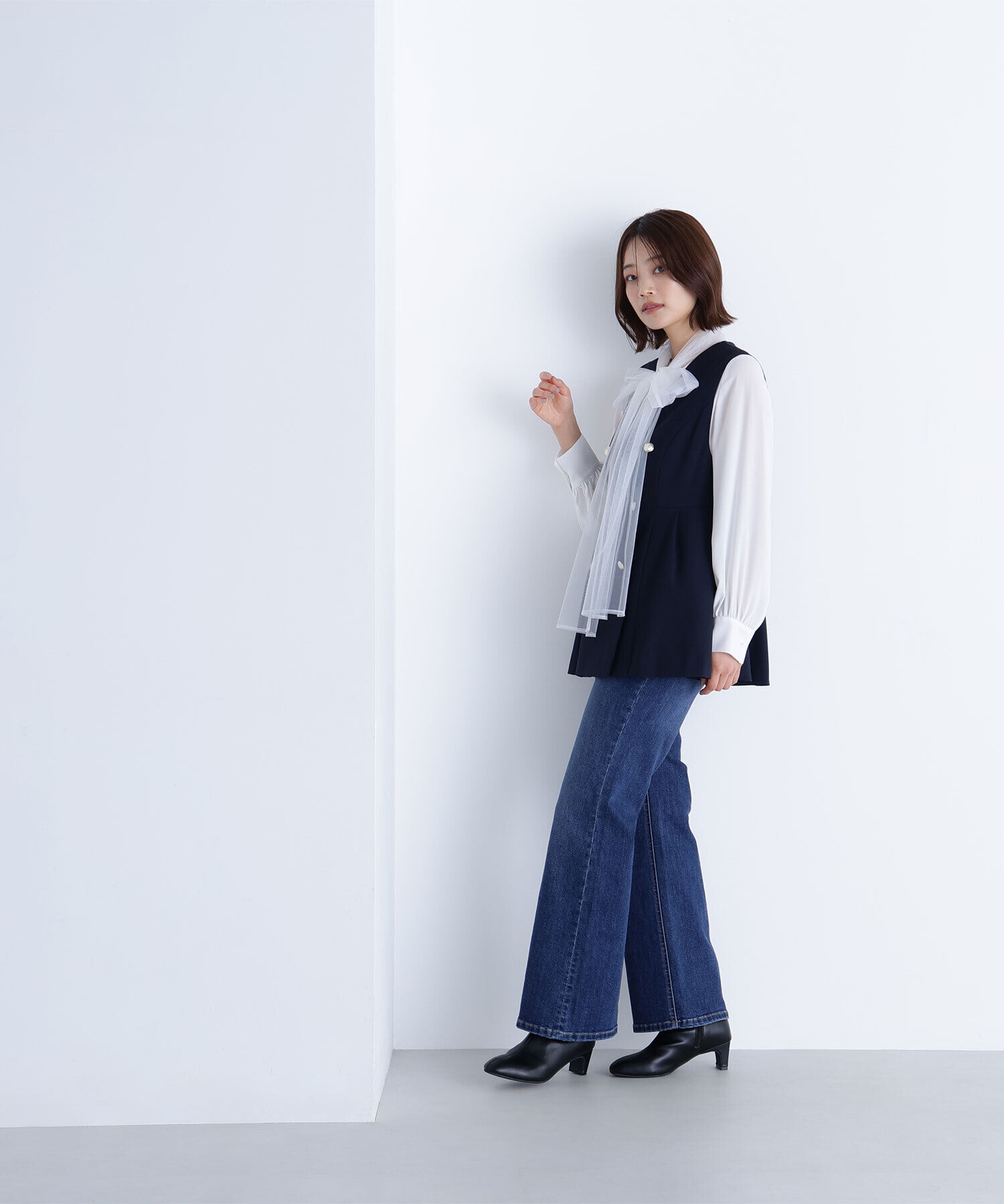  「メタルボタンペプラムジレ」|ブルゾン・スタジャン|