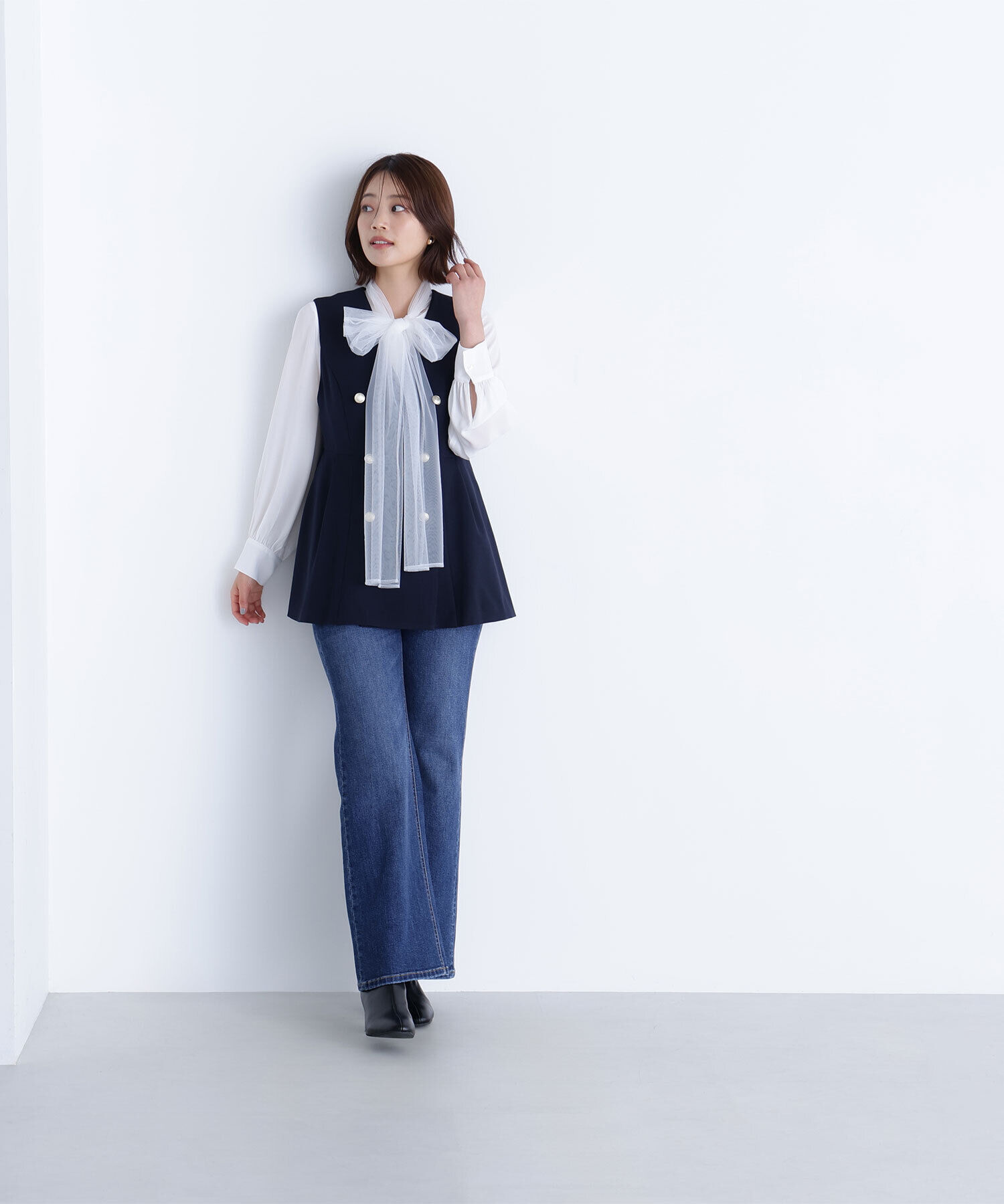  「メタルボタンペプラムジレ」|ブルゾン・スタジャン|