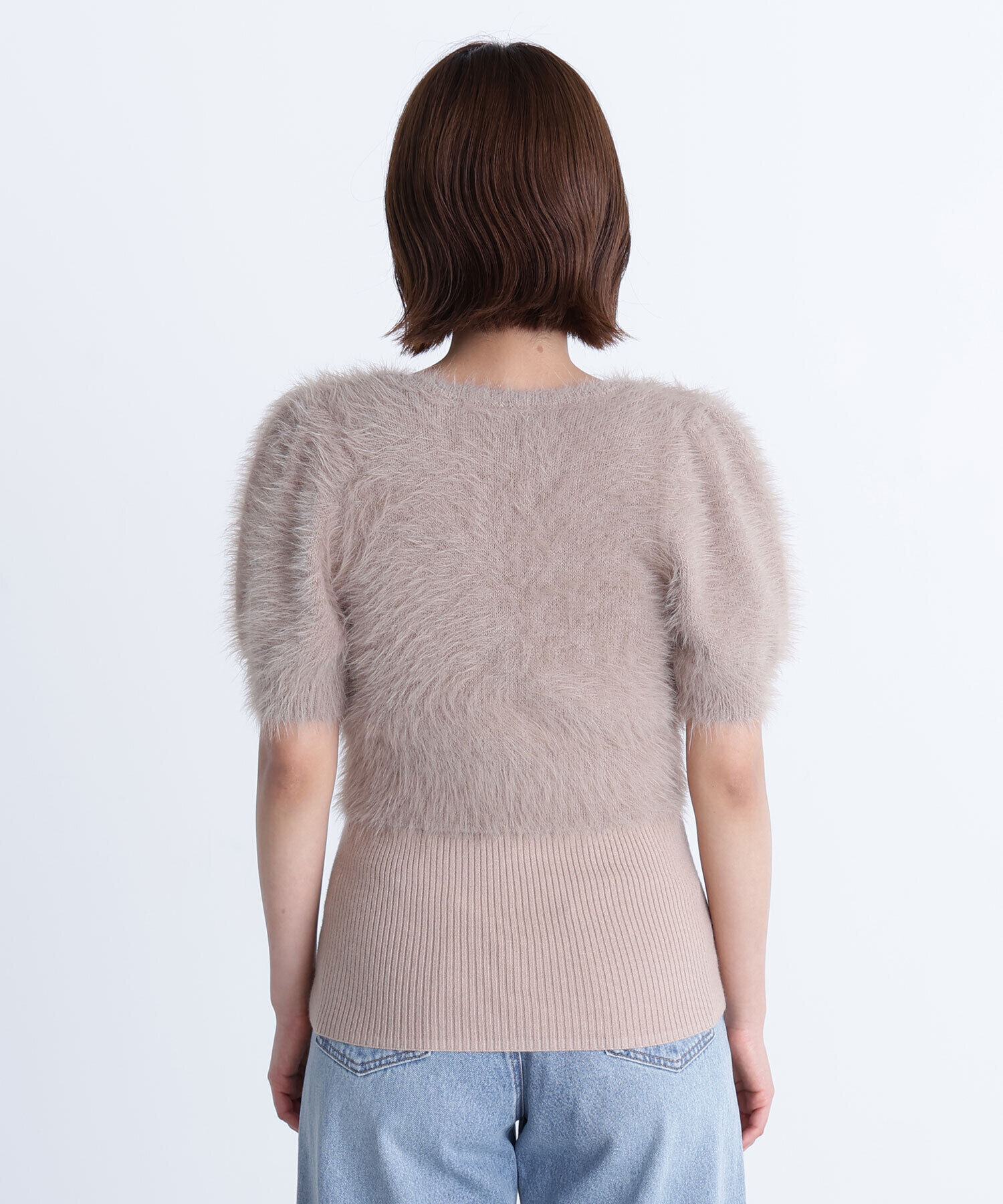  「ハーフスリーブシャギーアンサンブル」|ニット・セーター|