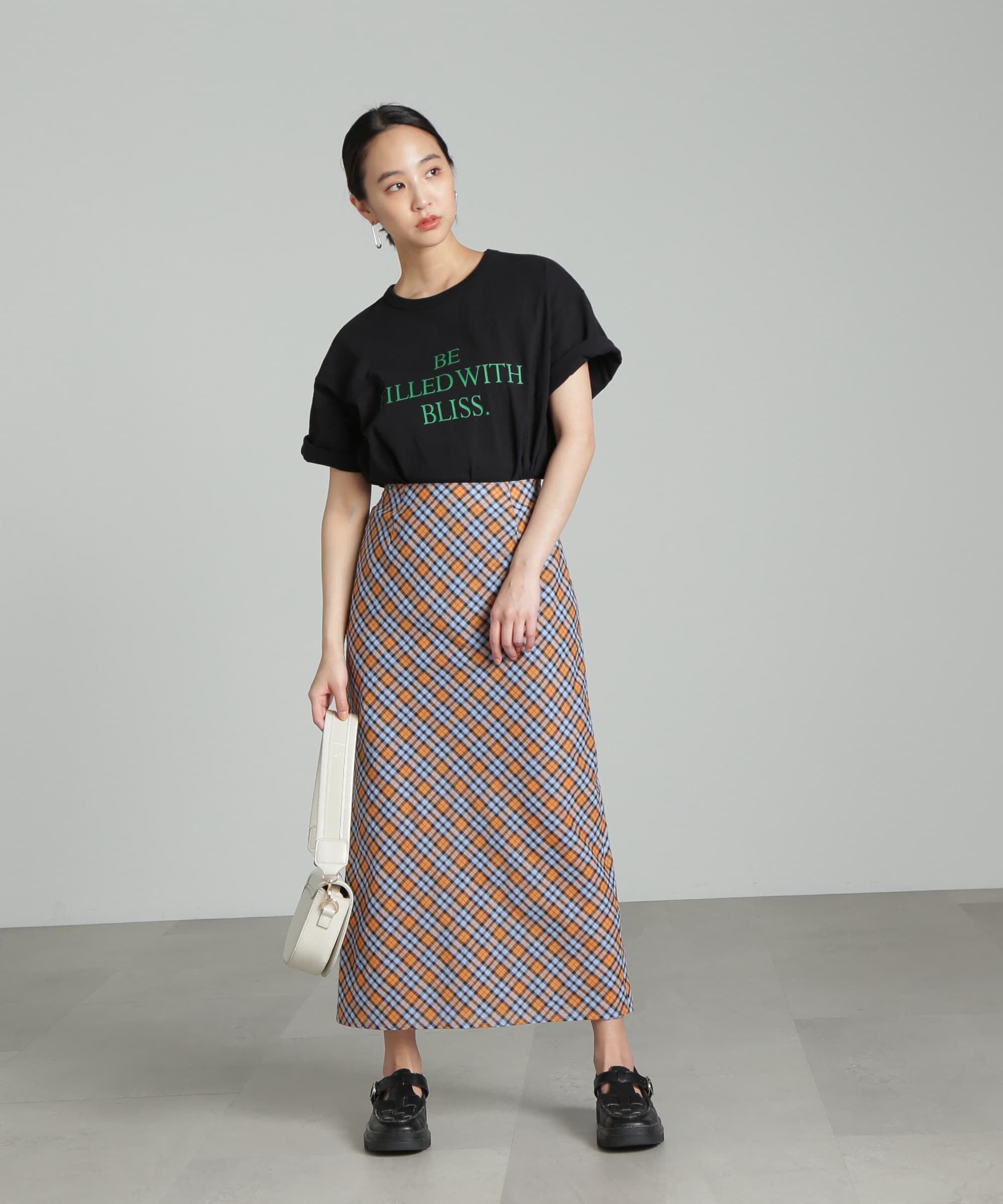  「[Sシリーズ対応商品]バイアスチェックナロースカート」|スカート|