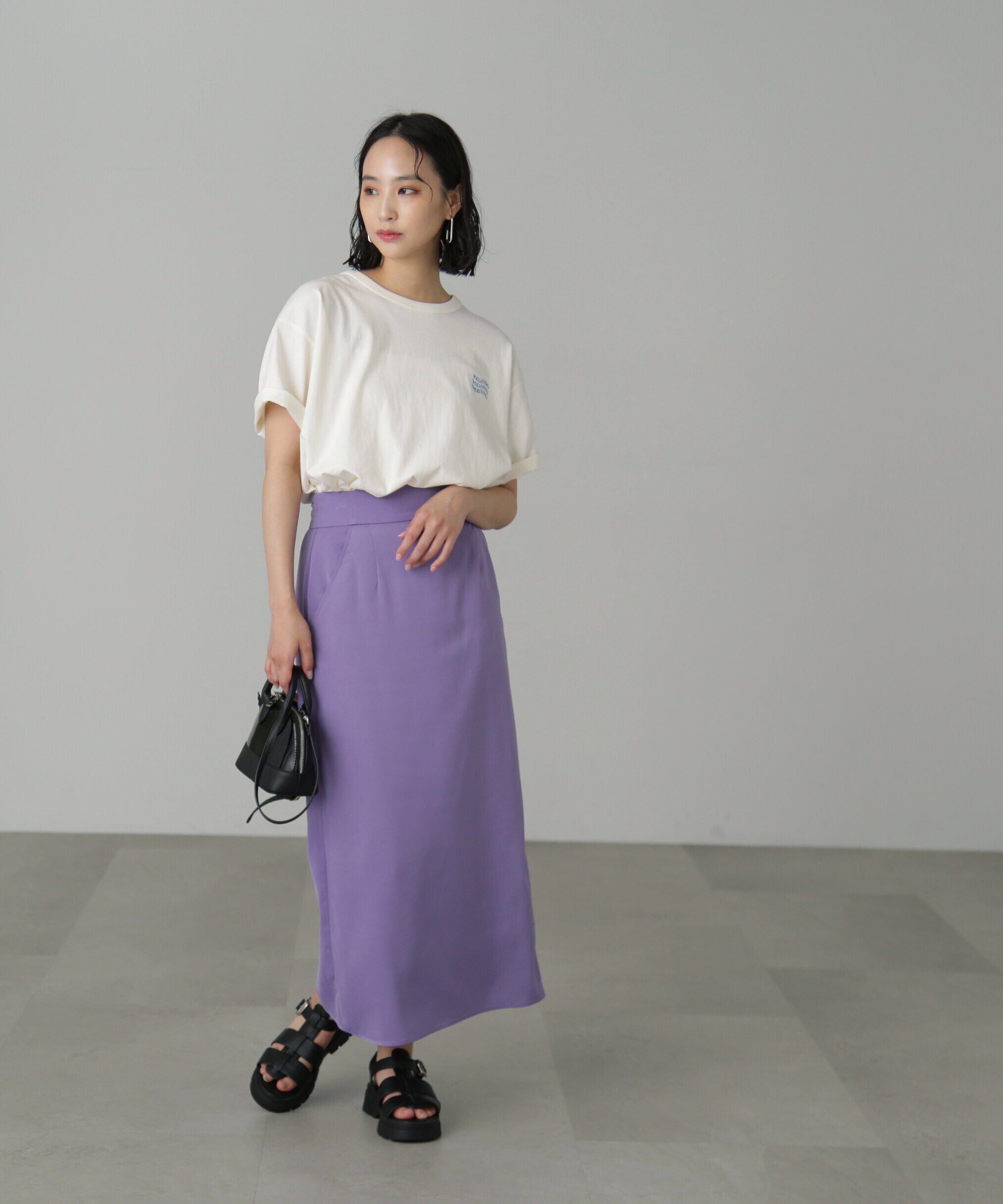  「ハイウエストナロースカート」|スカート|