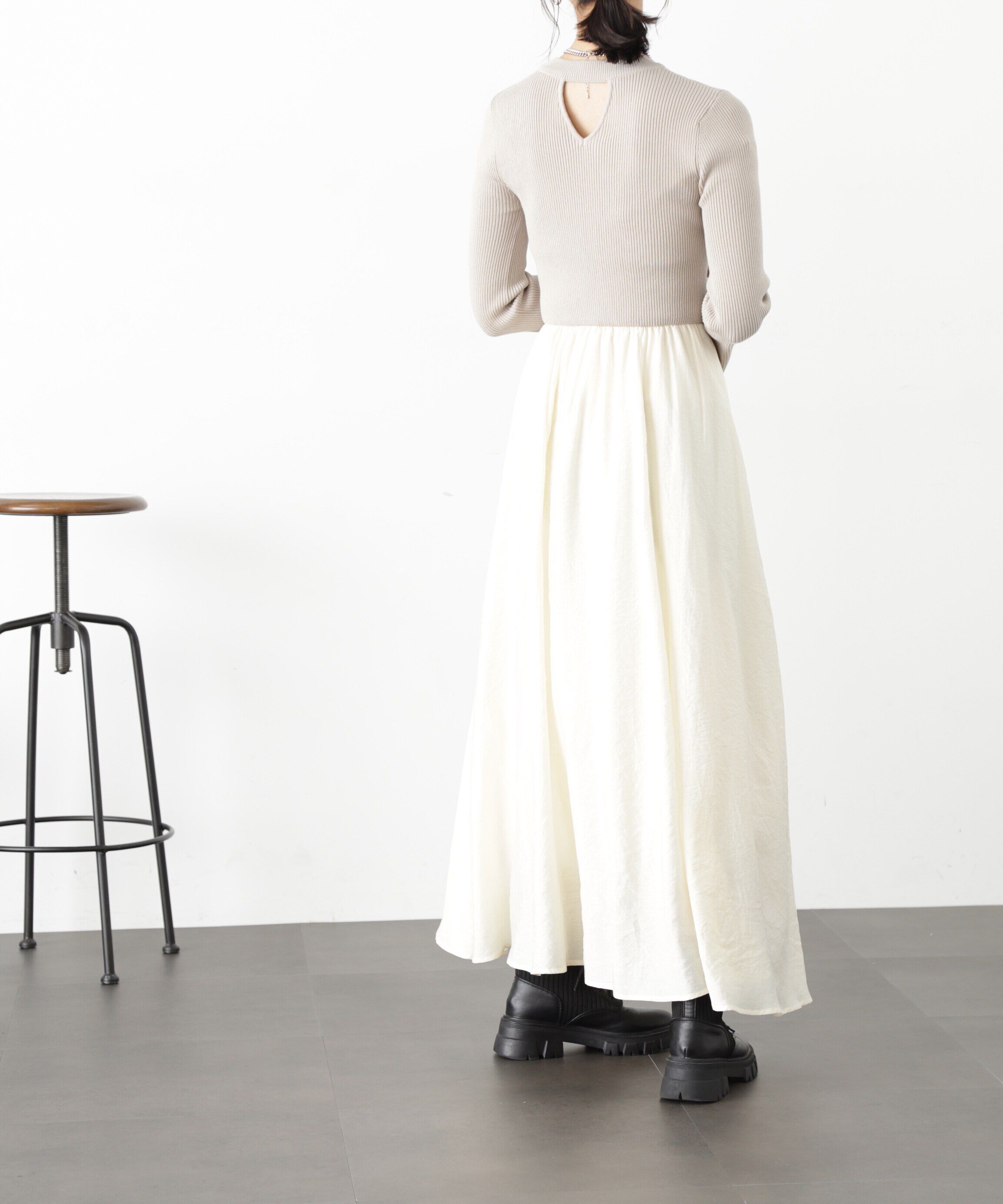  「ニットドッキングワンピース」|ワンピース|