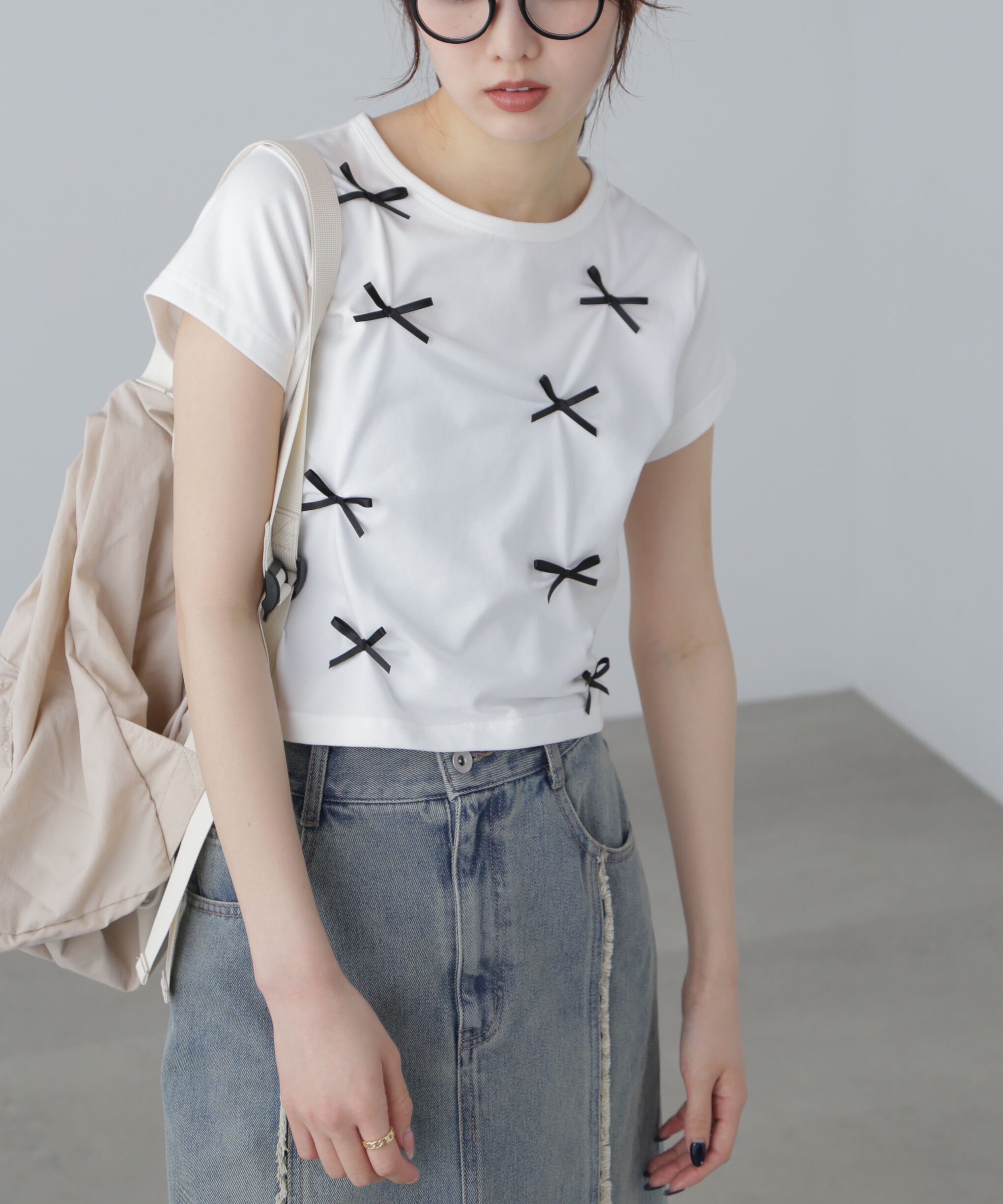  「リボンTシャツ」|Tシャツ・カットソー|