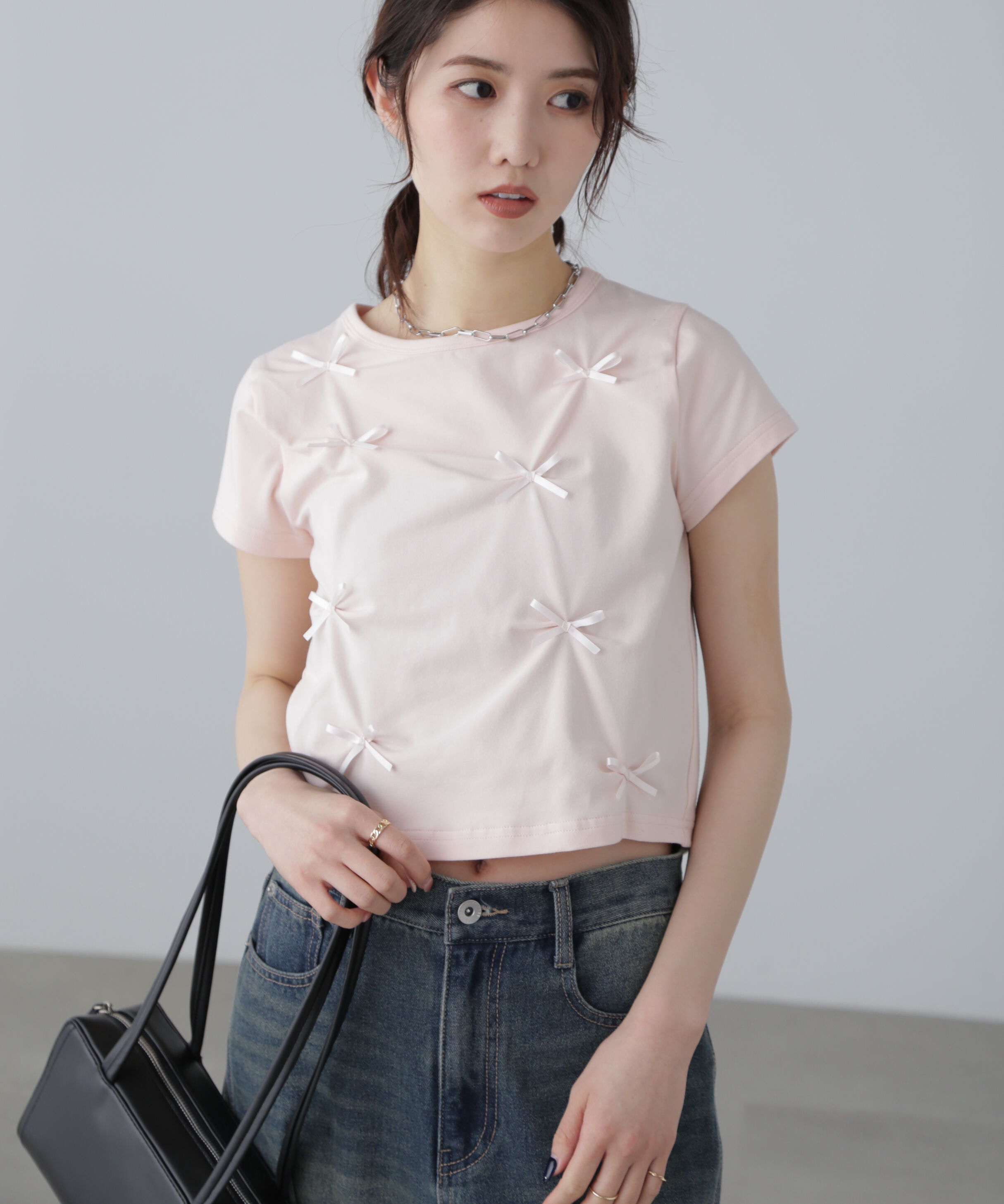  「リボンTシャツ」|Tシャツ・カットソー|