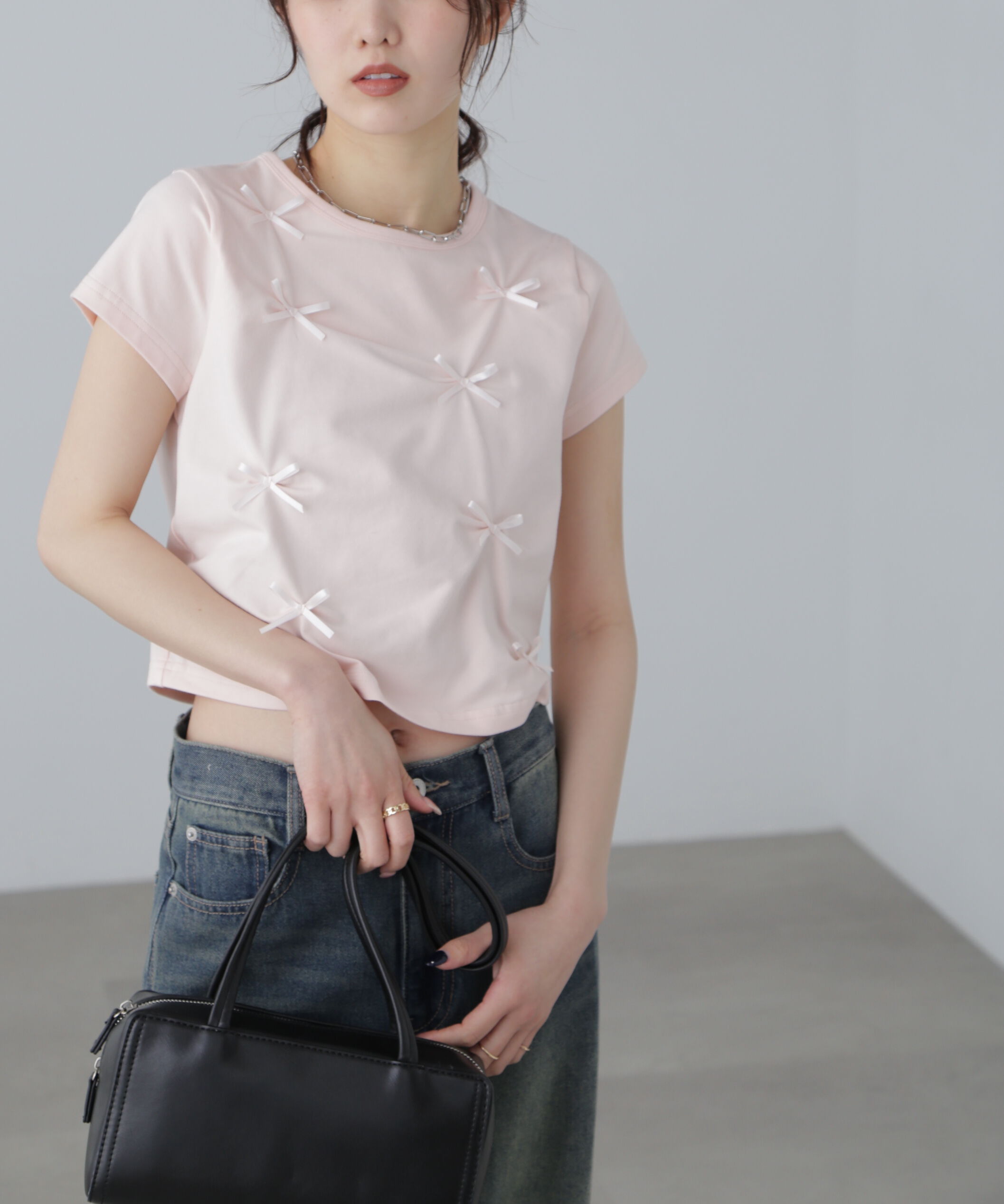  「リボンTシャツ」|Tシャツ・カットソー|