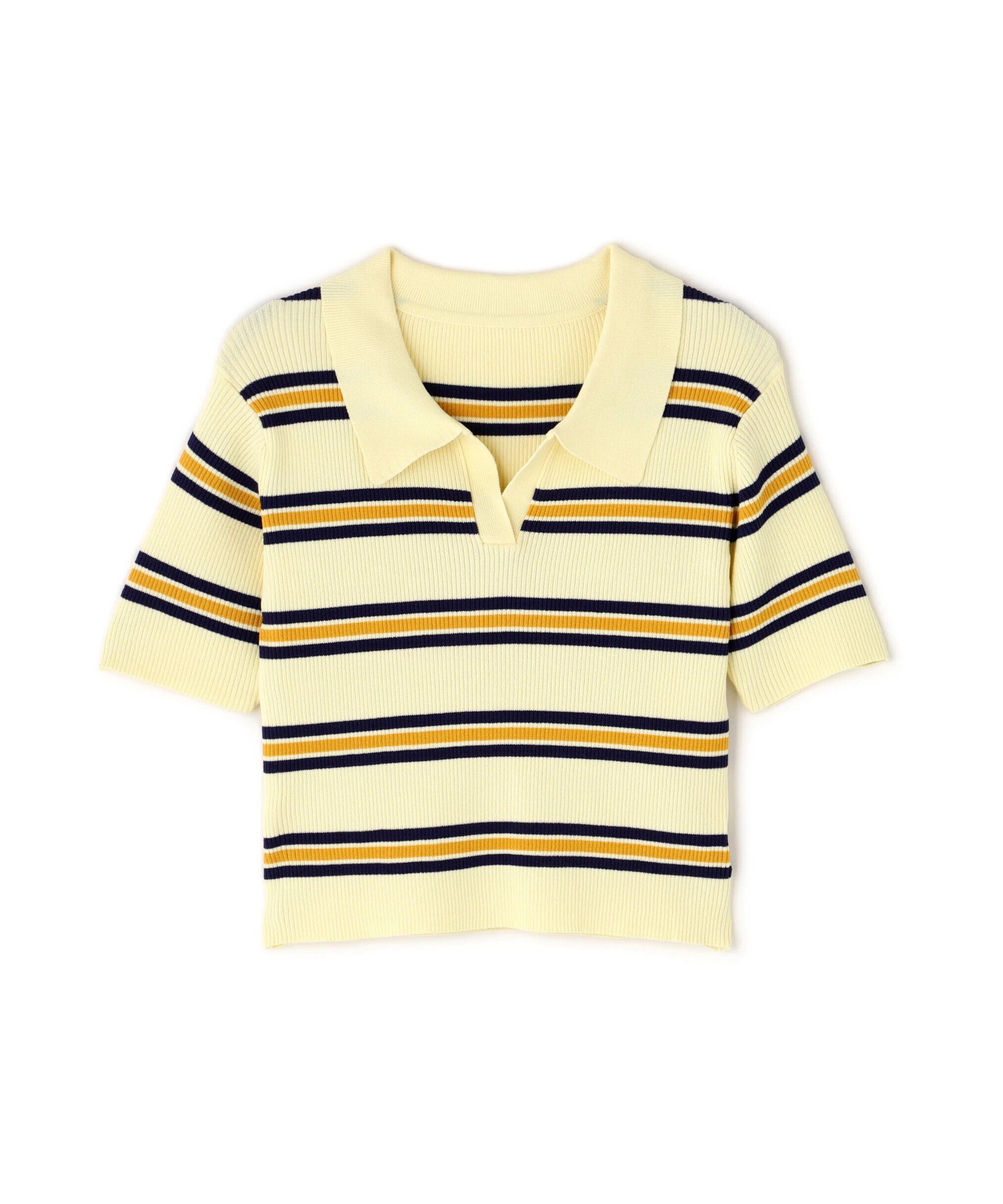  「マルチボーダースキッパーリブニット」|ニット・セーター|