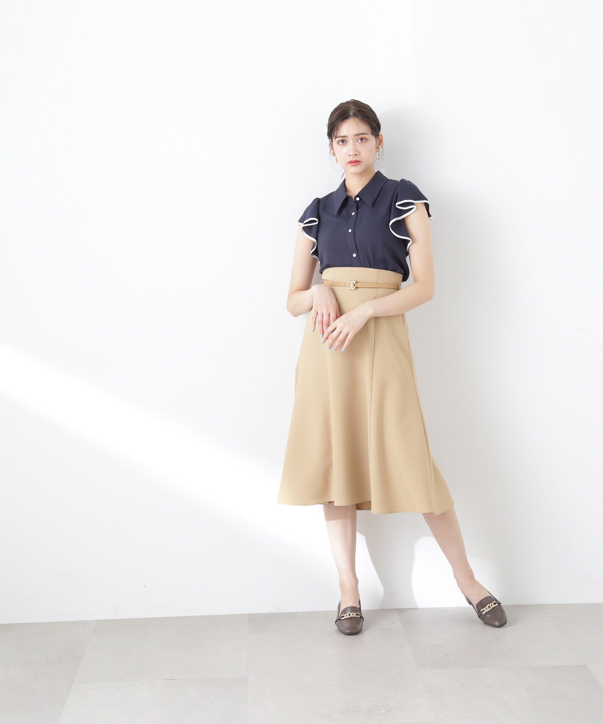  「ベルトツキセミフレアスカート」|スカート|