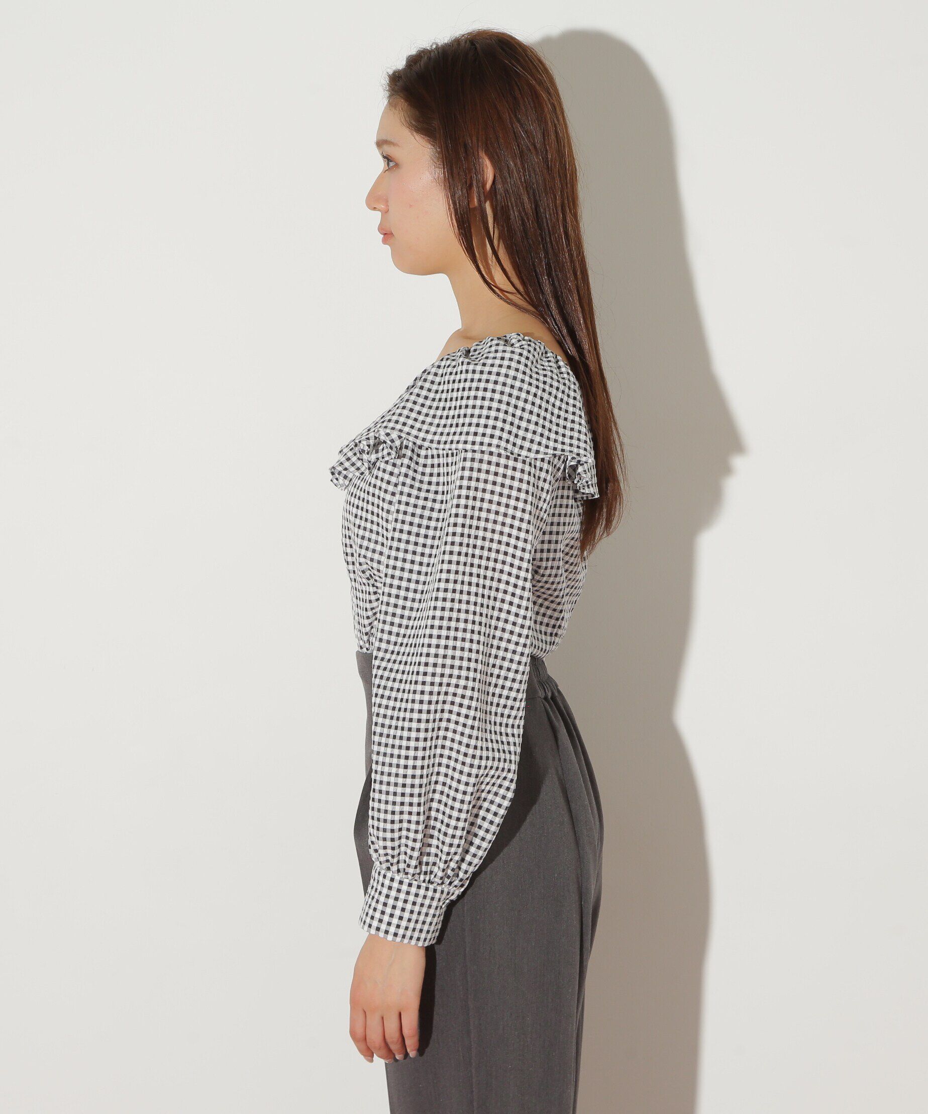  「タックフリルオフショルブラウス」|シャツ・ブラウス|