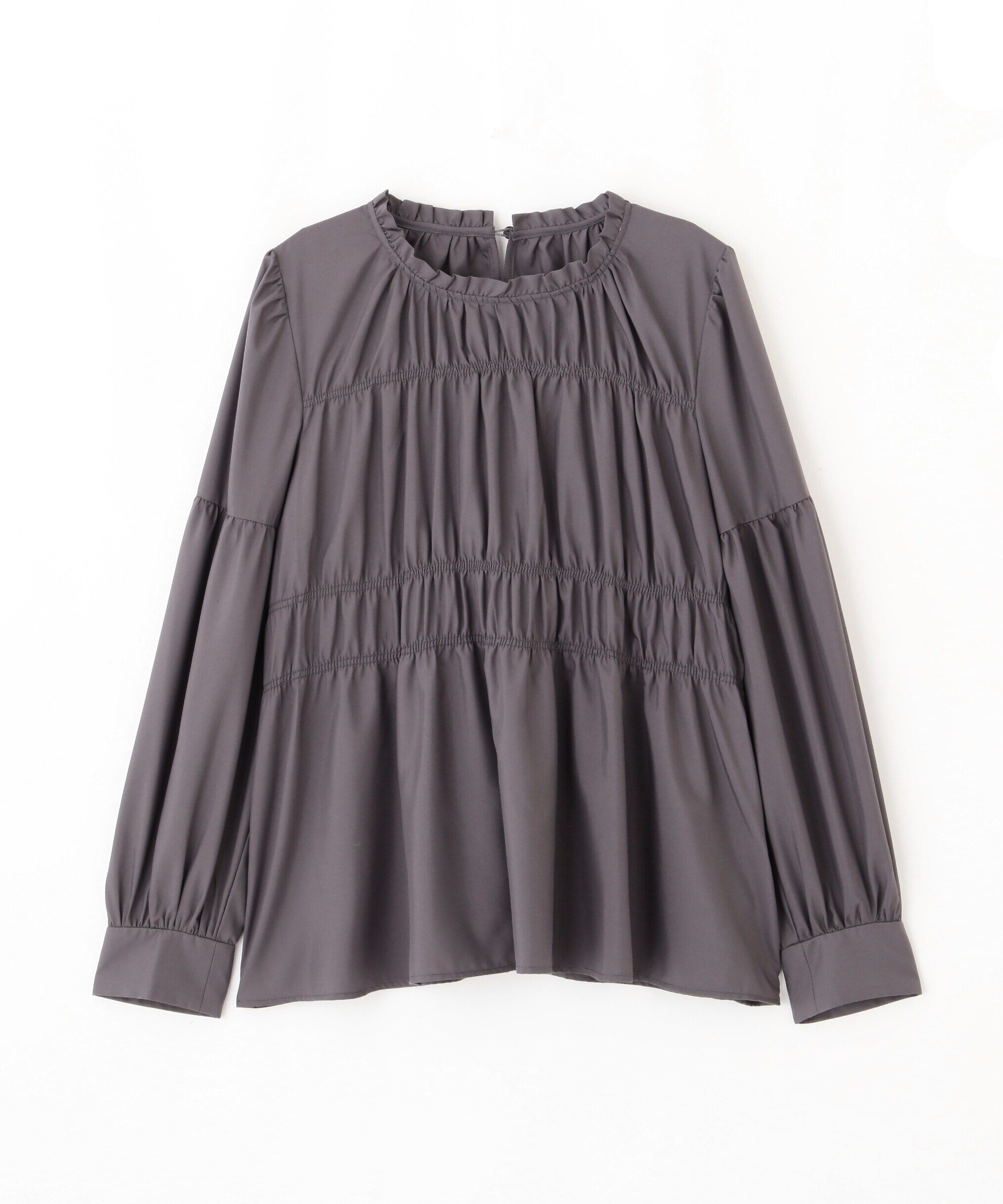 PROPORTION BODY DRESSING「シャーリングチュニックブラウス24AW」|シャツ・ブラウス|