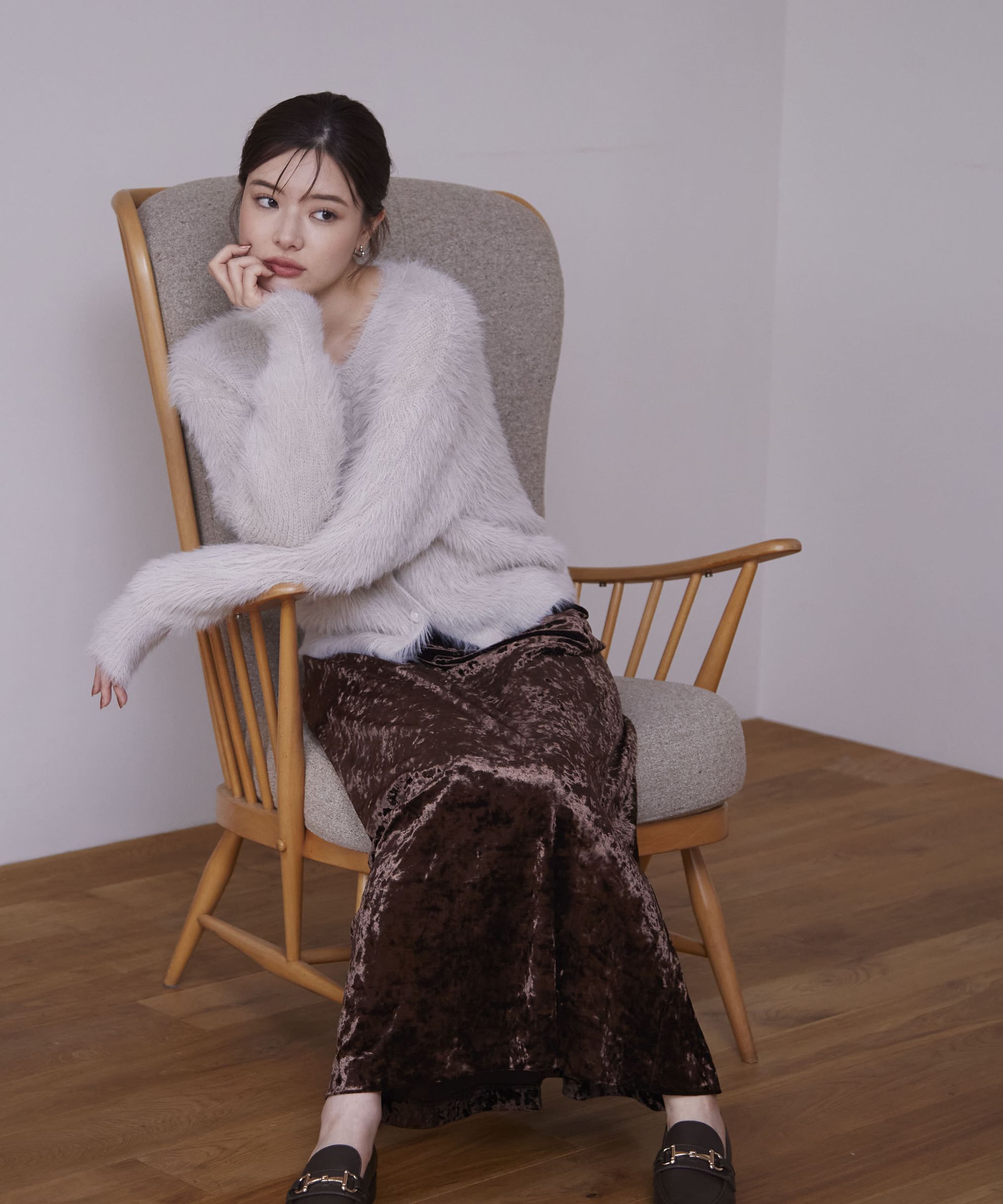 PROPORTION BODY DRESSING「ベロアロングスカート　24AW」|スカート|