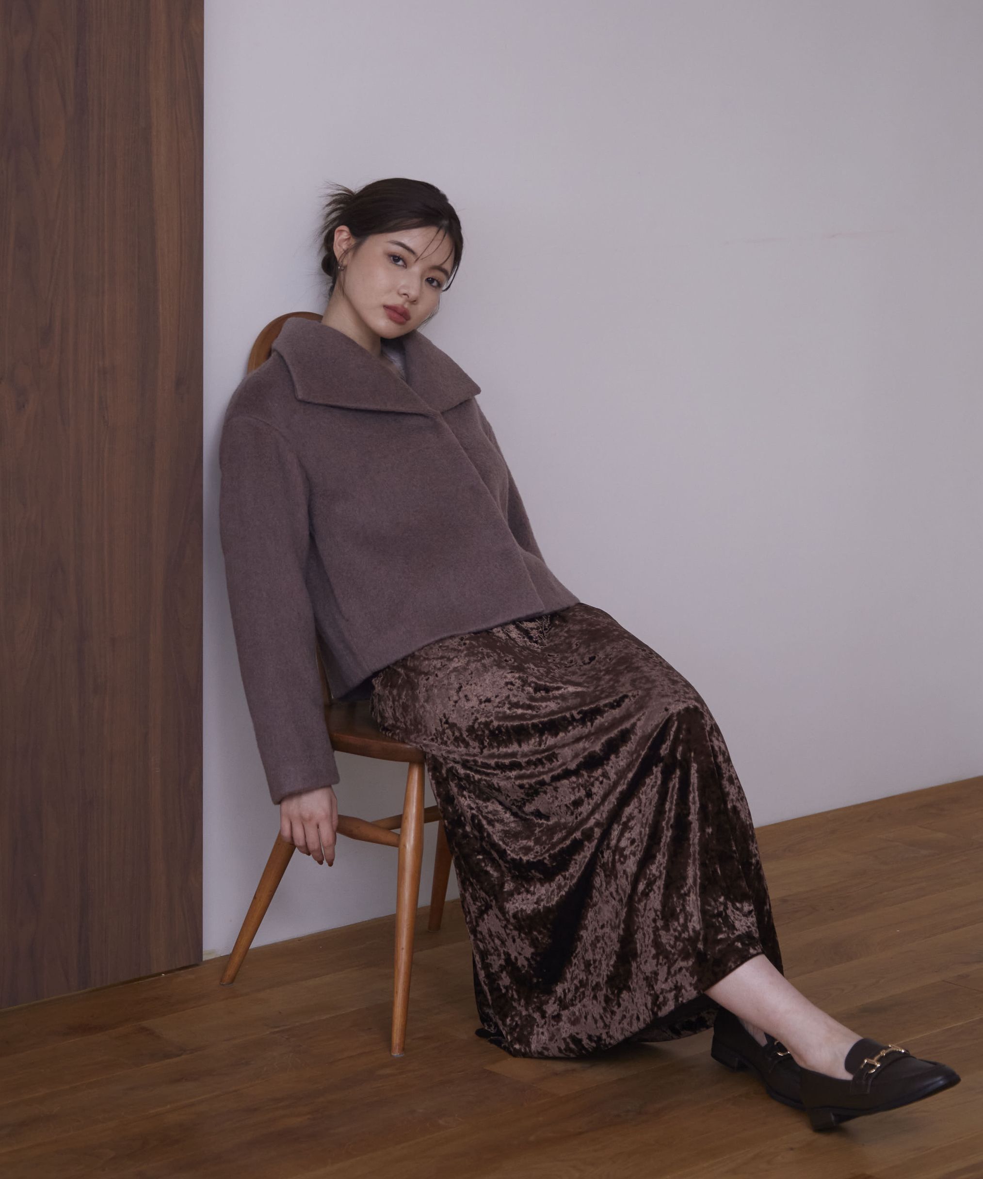 PROPORTION BODY DRESSING「ベロアロングスカート　24AW」|スカート|