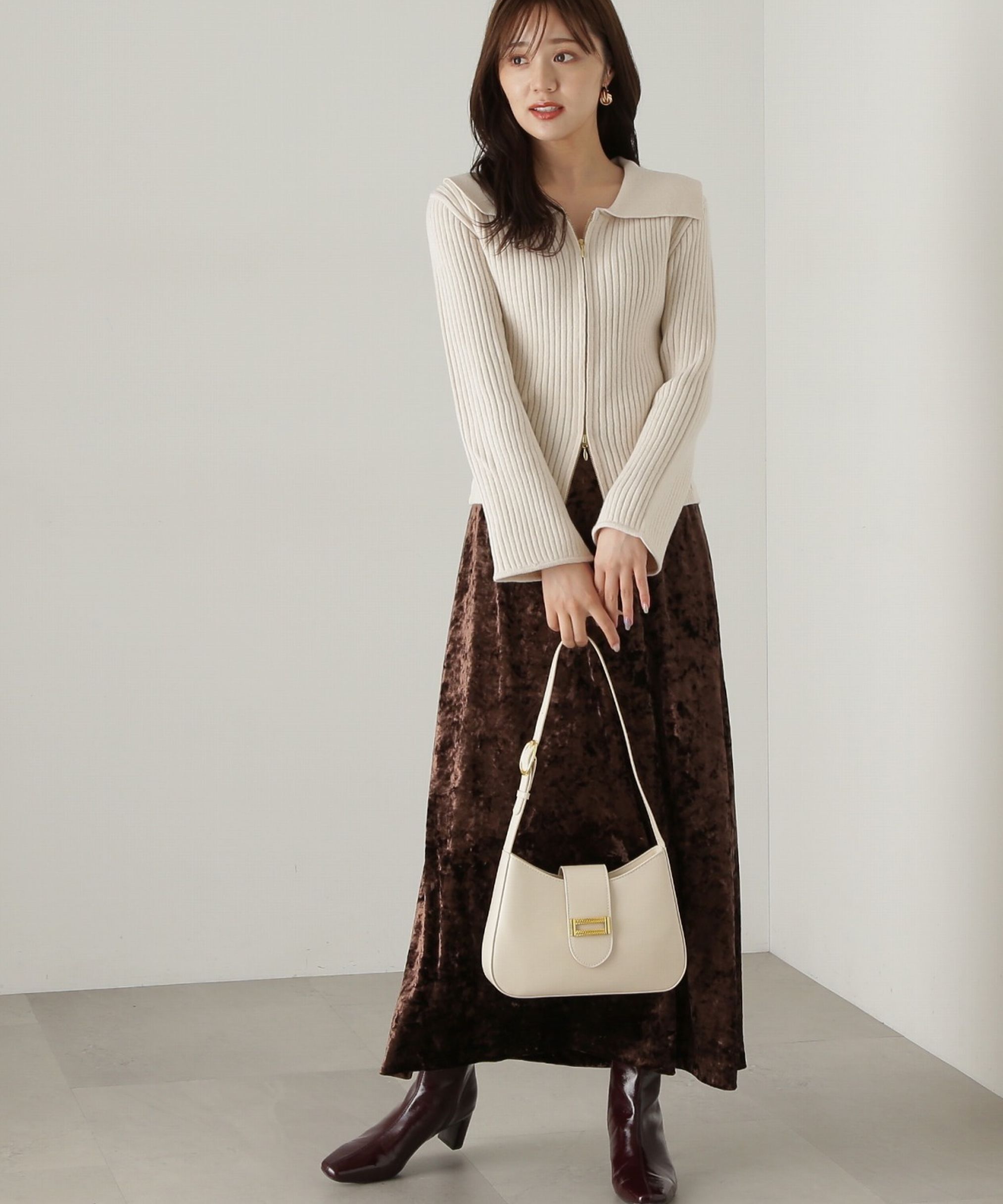 PROPORTION BODY DRESSING「ベロアロングスカート　24AW」|スカート|