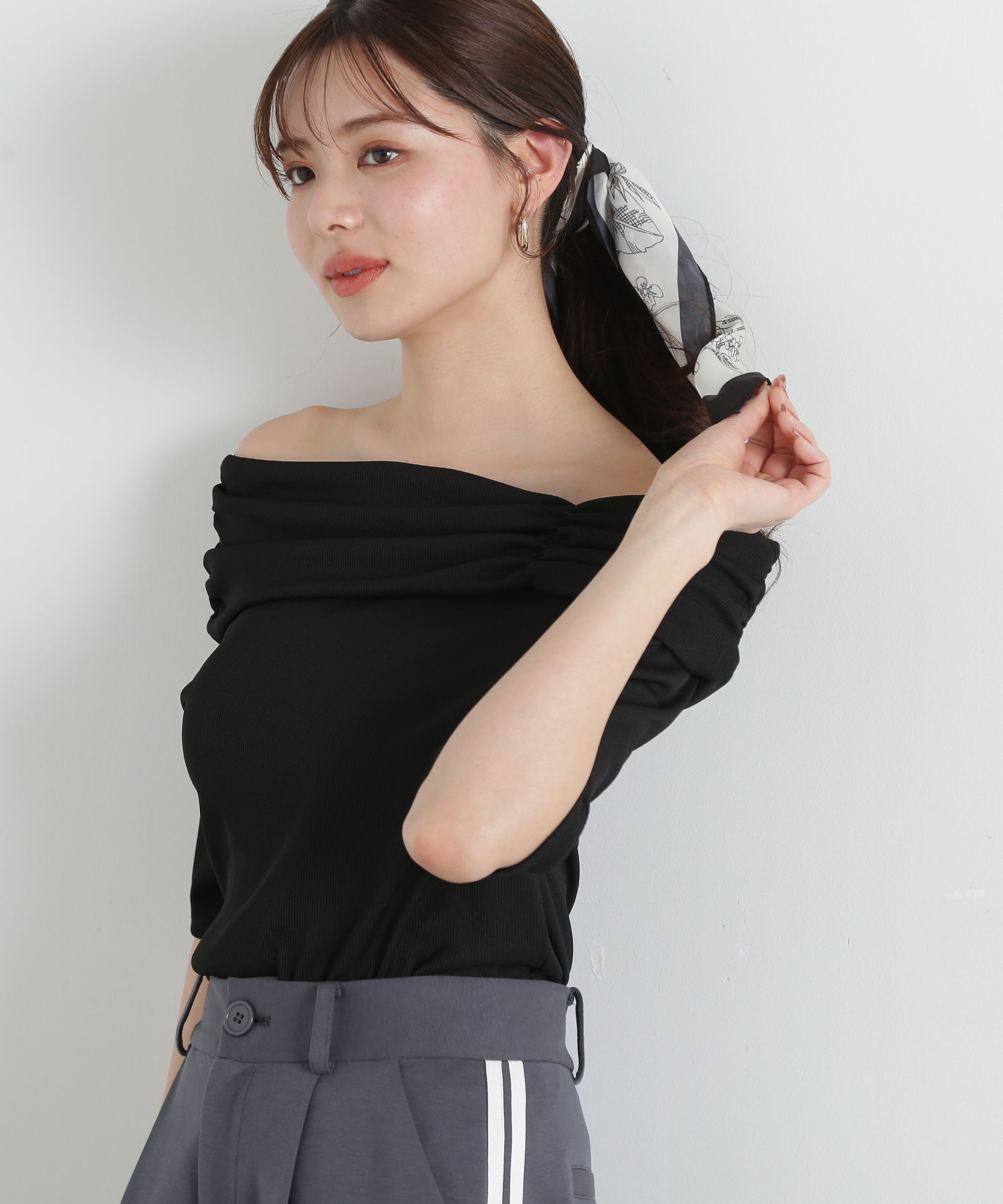 PROPORTION BODY DRESSING「デザインオフショルカットソー」|Tシャツ・カットソー|