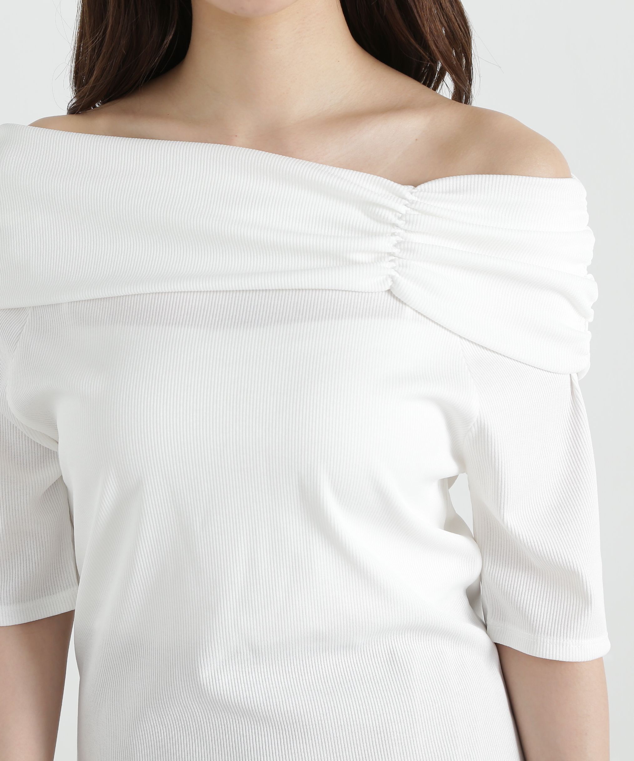 PROPORTION BODY DRESSING「デザインオフショルカットソー」|Tシャツ・カットソー|