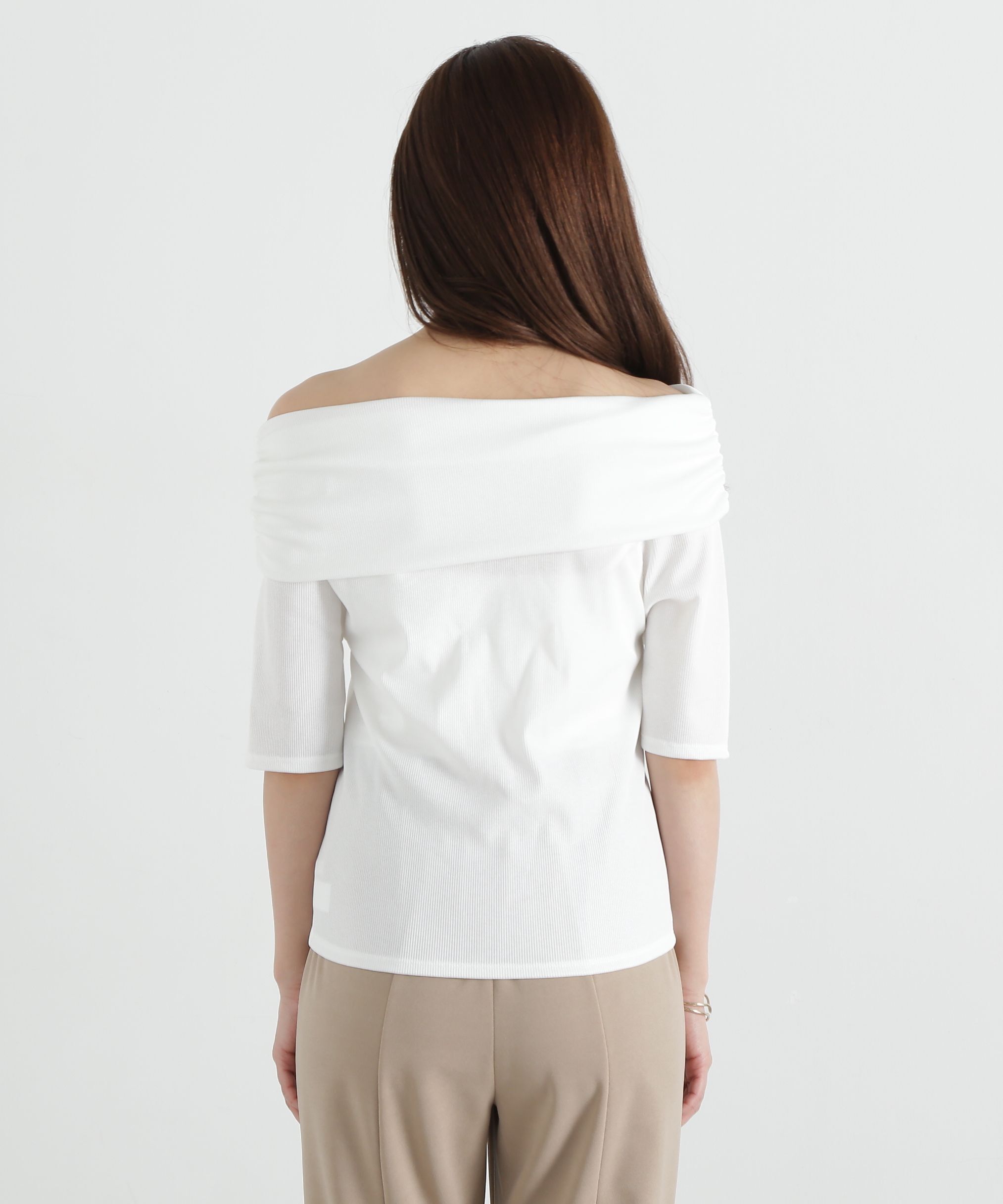 PROPORTION BODY DRESSING「デザインオフショルカットソー」|Tシャツ・カットソー|