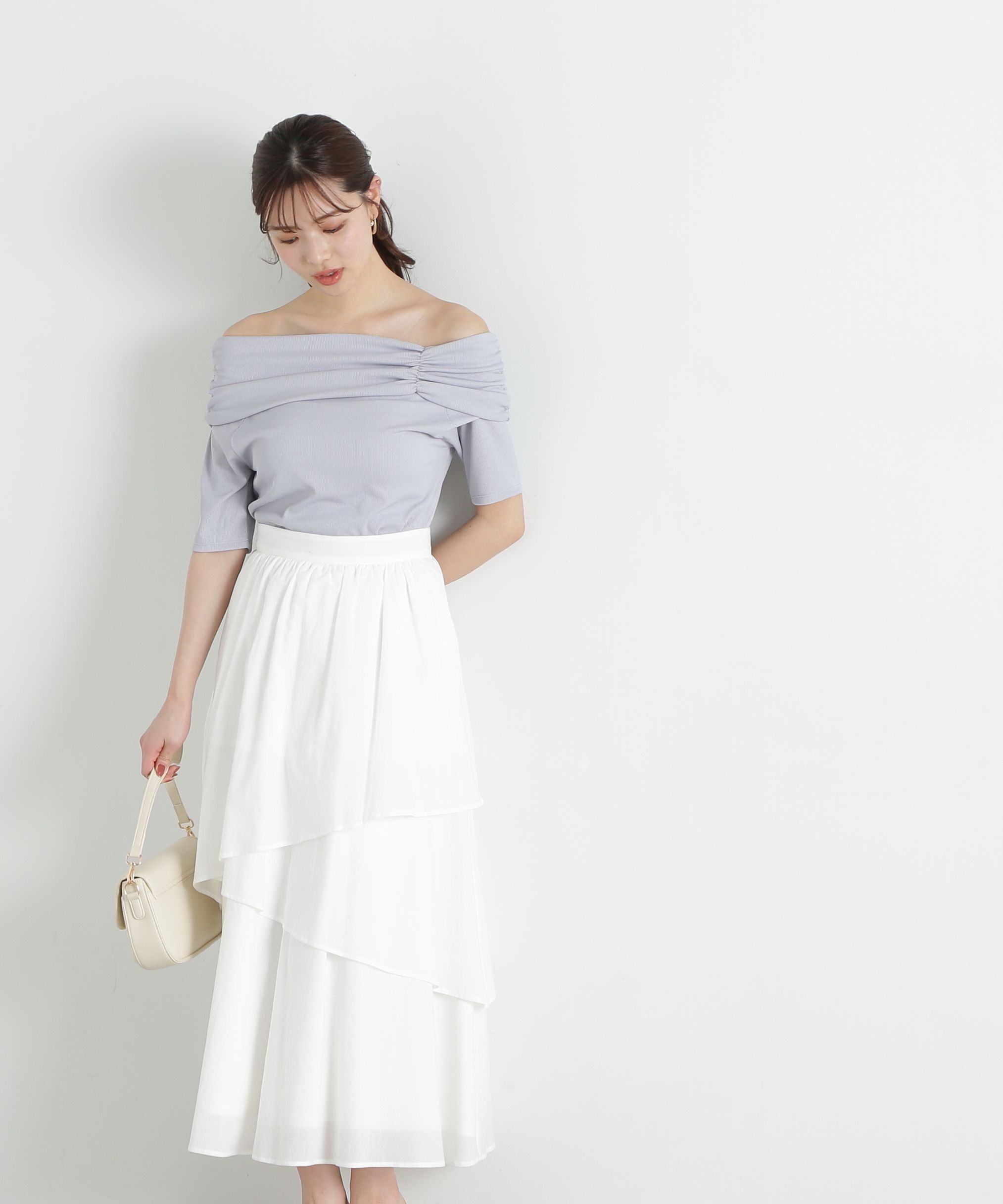 PROPORTION BODY DRESSING「デザインオフショルカットソー」|Tシャツ・カットソー|