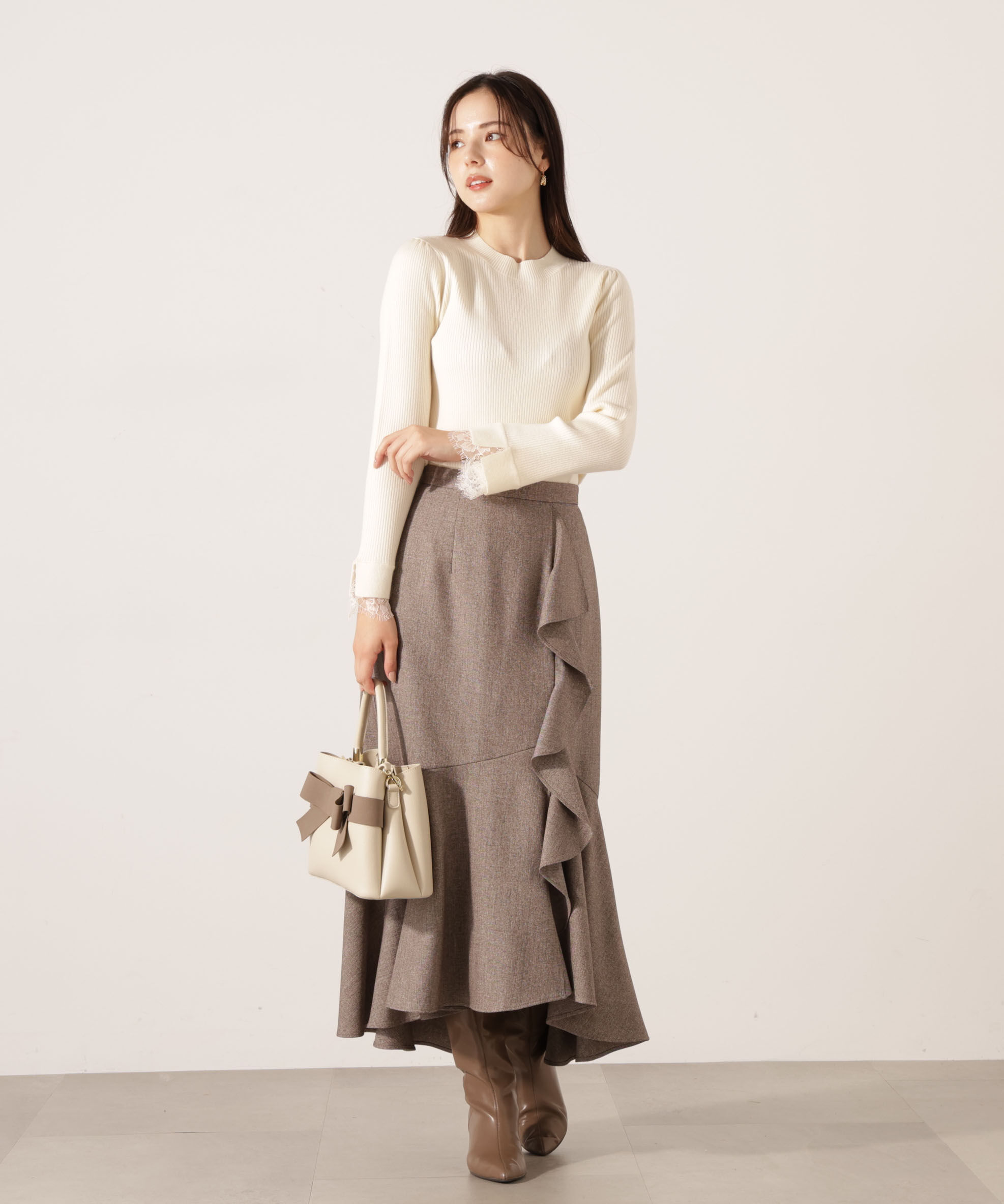 PROPORTION BODY DRESSING「ラッフルディテールスカート　25AW」|スカート|
