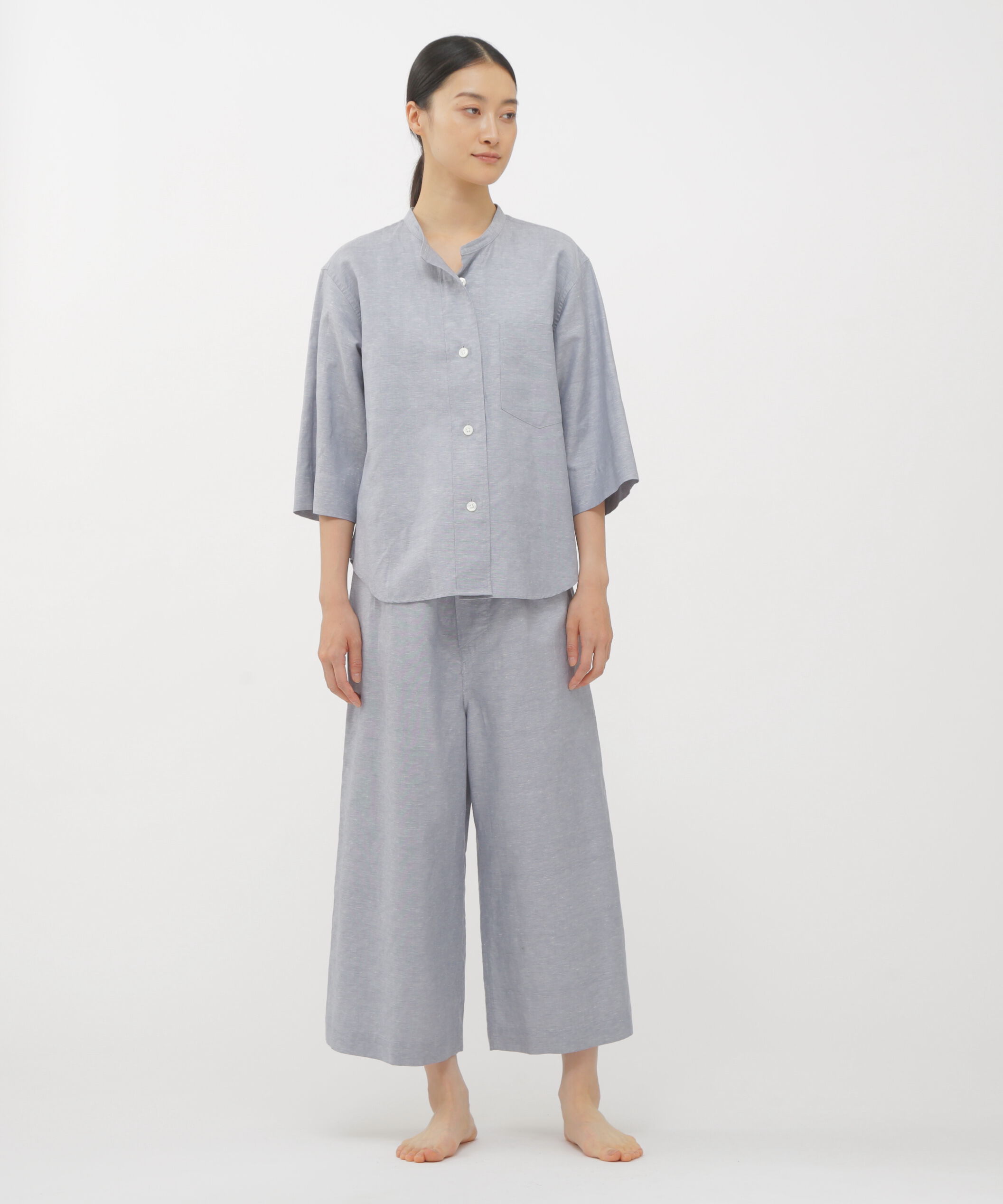 MARGARET HOWELL HOUSEHOLDGOODS「LINEN COTTON CHAMBRAY SHIRT」|シャツ・ブラウス|