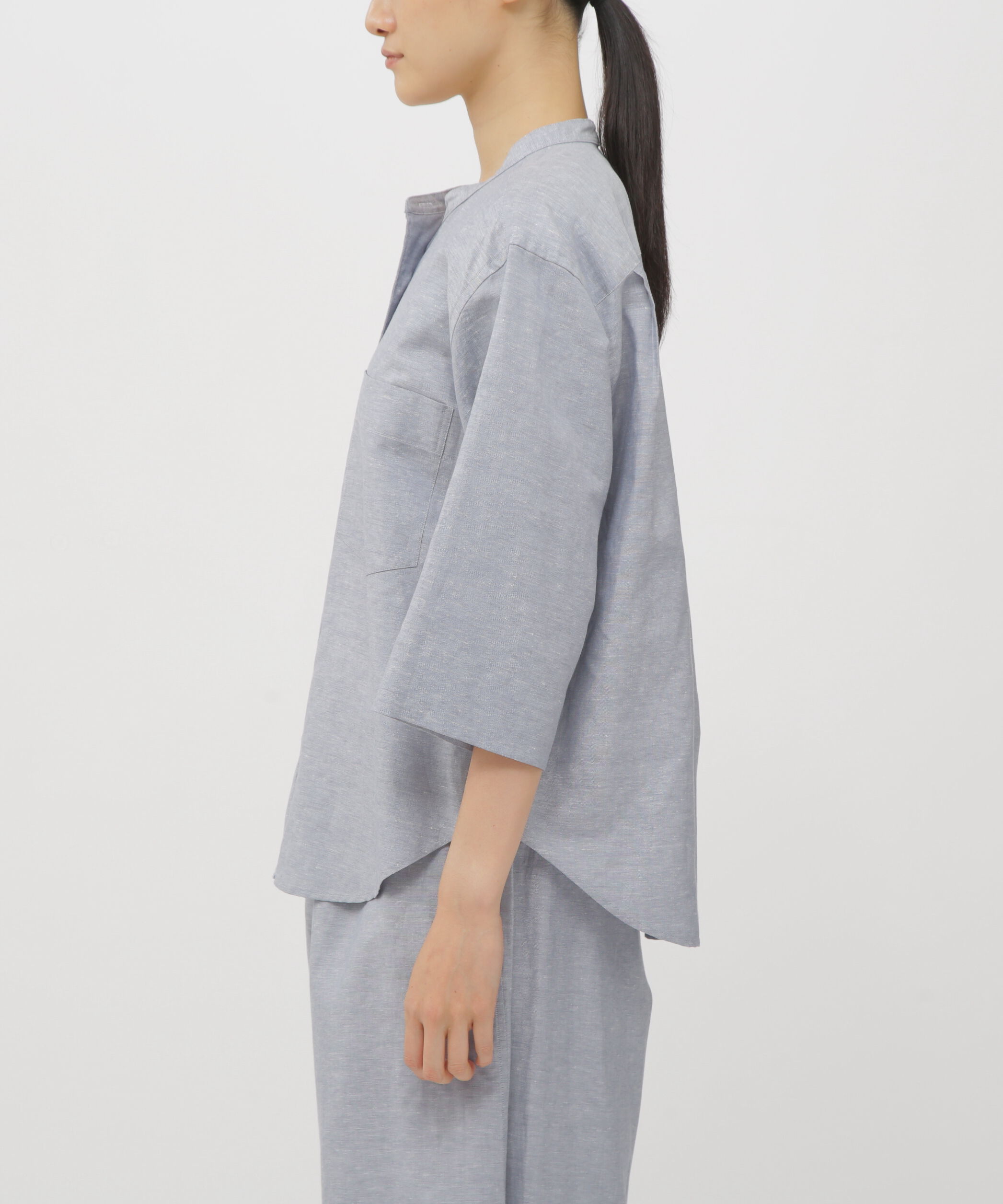 MARGARET HOWELL HOUSEHOLDGOODS「LINEN COTTON CHAMBRAY SHIRT」|シャツ・ブラウス|