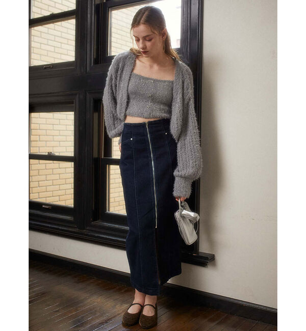 archives「ガラスフェザーニットボレロアンサンブル」|カーディガン|