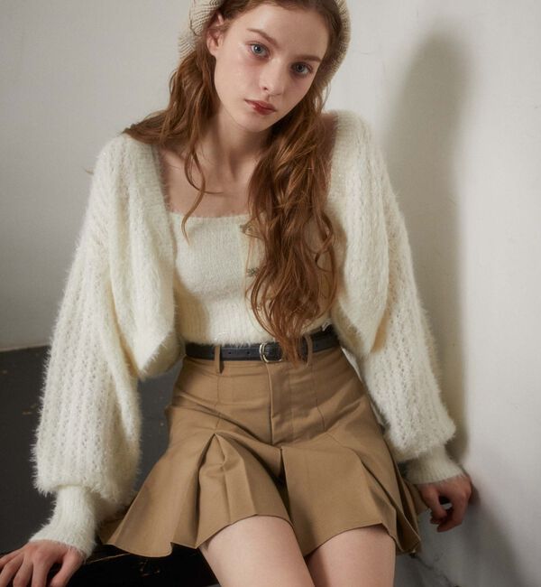 archives「ガラスフェザーニットボレロアンサンブル」|カーディガン|