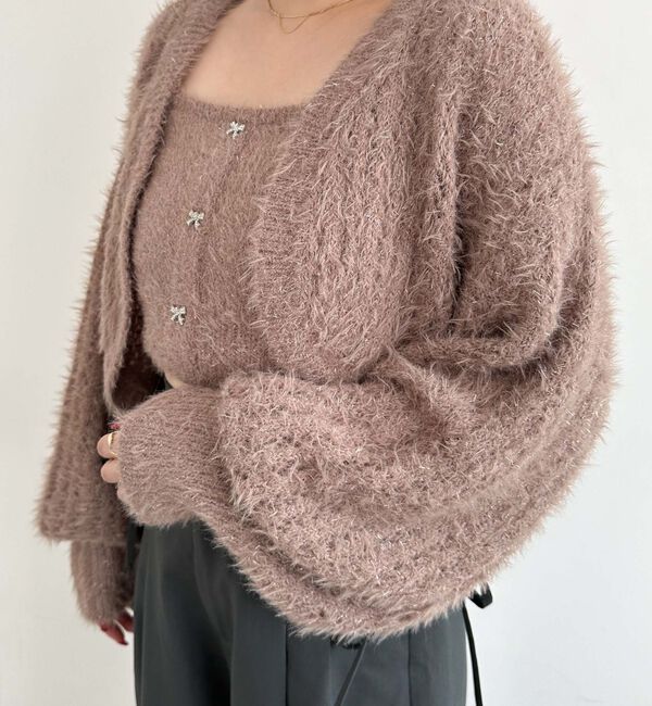 archives「ガラスフェザーニットボレロアンサンブル」|カーディガン|