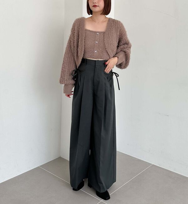 archives「ガラスフェザーニットボレロアンサンブル」|カーディガン|