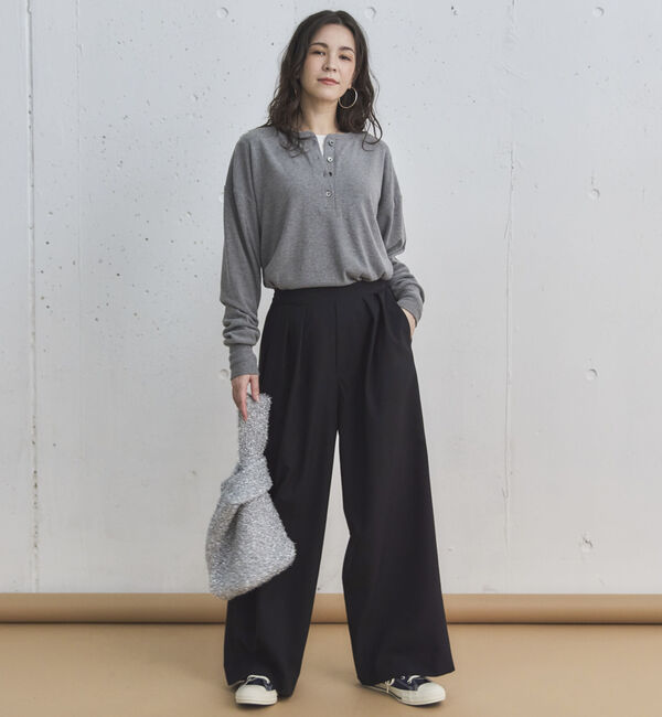 Doux archives「ソフトヘンリーネックプルオーバー」|Tシャツ・カットソー|