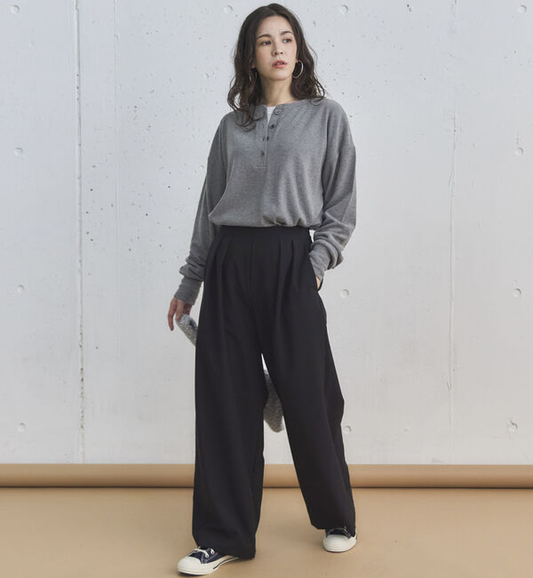 Doux archives「ソフトヘンリーネックプルオーバー」|Tシャツ・カットソー|