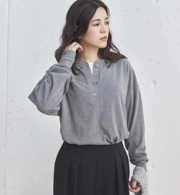Doux archives「ソフトヘンリーネックプルオーバー」|Tシャツ・カットソー|
