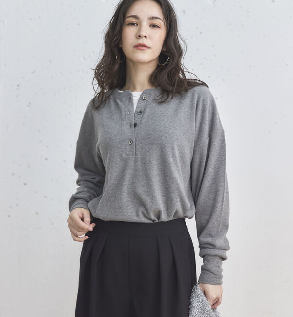 Doux archives「ソフトヘンリーネックプルオーバー」|Tシャツ・カットソー|
