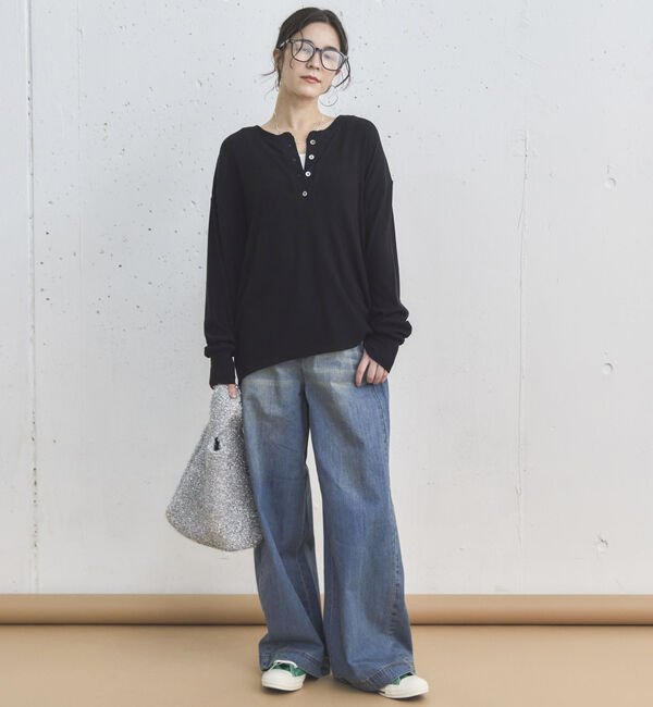 Doux archives「ソフトヘンリーネックプルオーバー」|Tシャツ・カットソー|