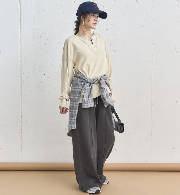 Doux archives「ソフトヘンリーネックプルオーバー」|Tシャツ・カットソー|