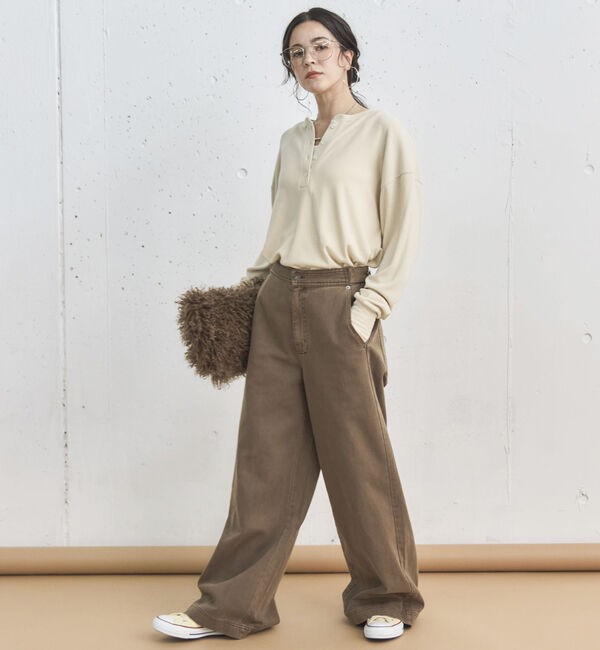 Doux archives「ソフトヘンリーネックプルオーバー」|Tシャツ・カットソー|