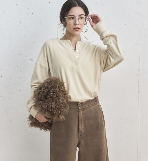 Doux archives「ソフトヘンリーネックプルオーバー」|Tシャツ・カットソー|