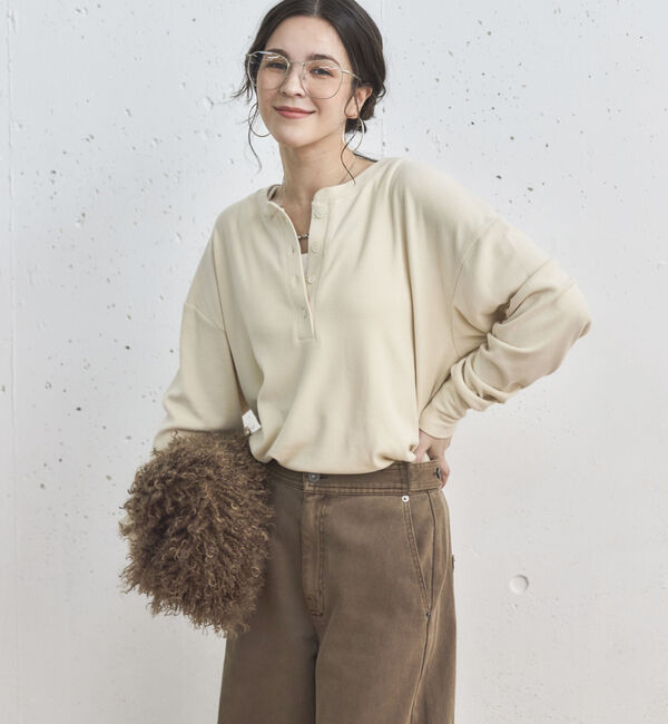 Doux archives「ソフトヘンリーネックプルオーバー」|Tシャツ・カットソー|