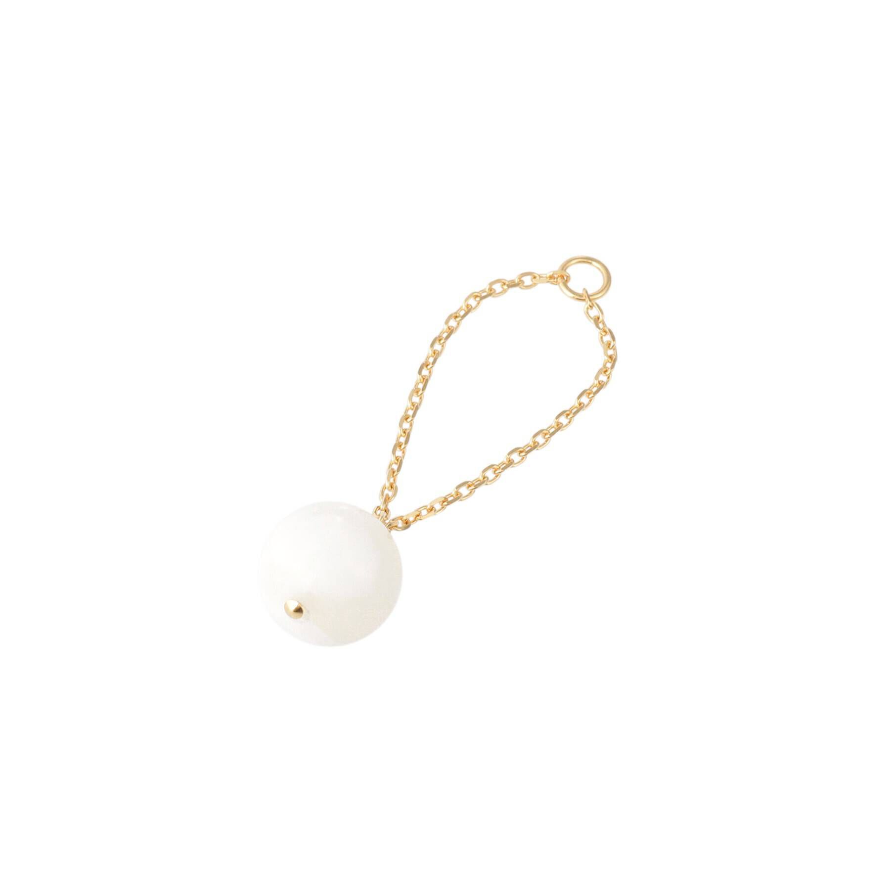 COCOSHNIK「シルバー カラーストーン（マザーオブパール） イヤーカフチャーム GP」|チャーム・キーホルダー|